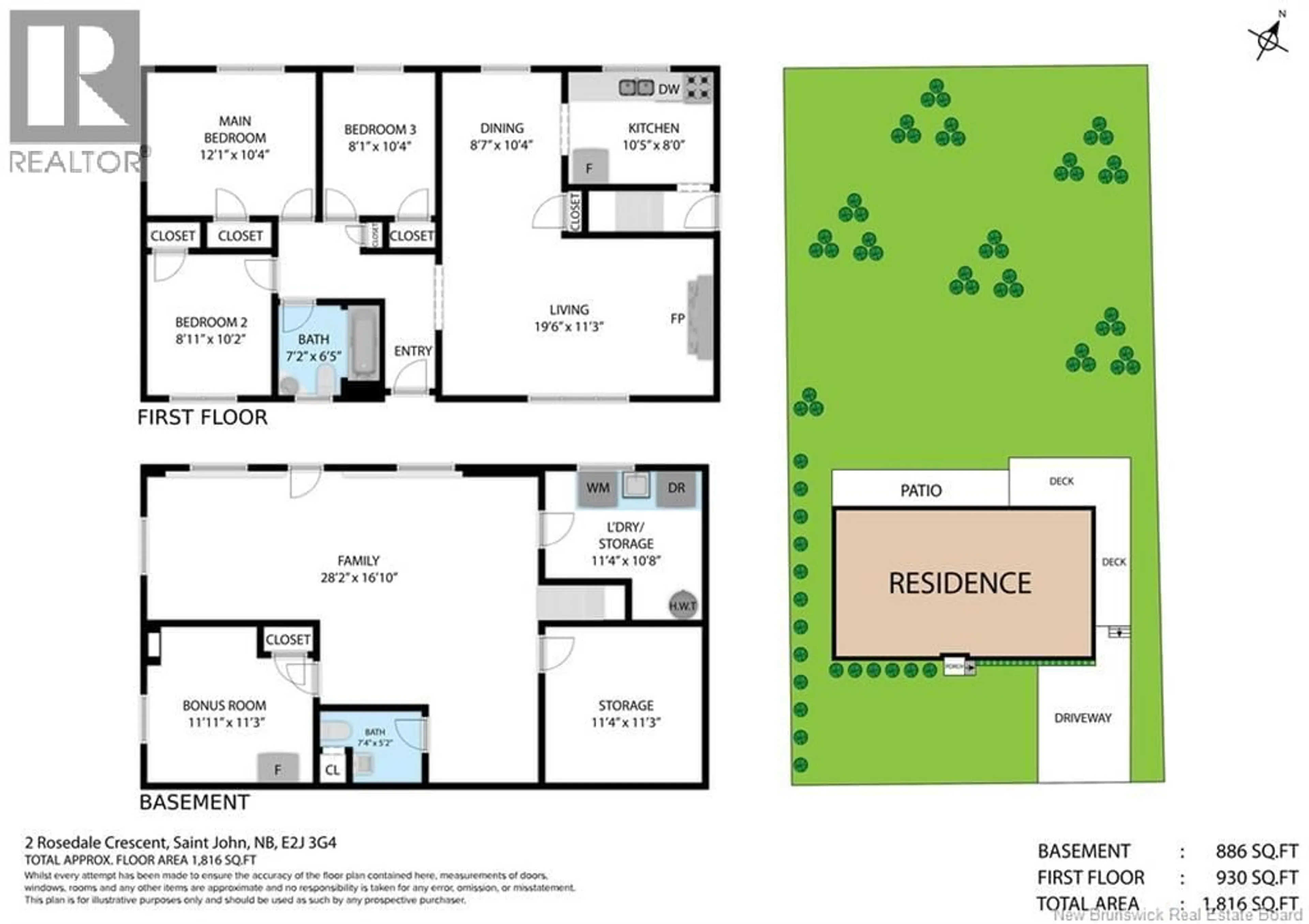 Floor plan for 2 ROSEDALE CRESCENT, Saint John New Brunswick E2J3G4