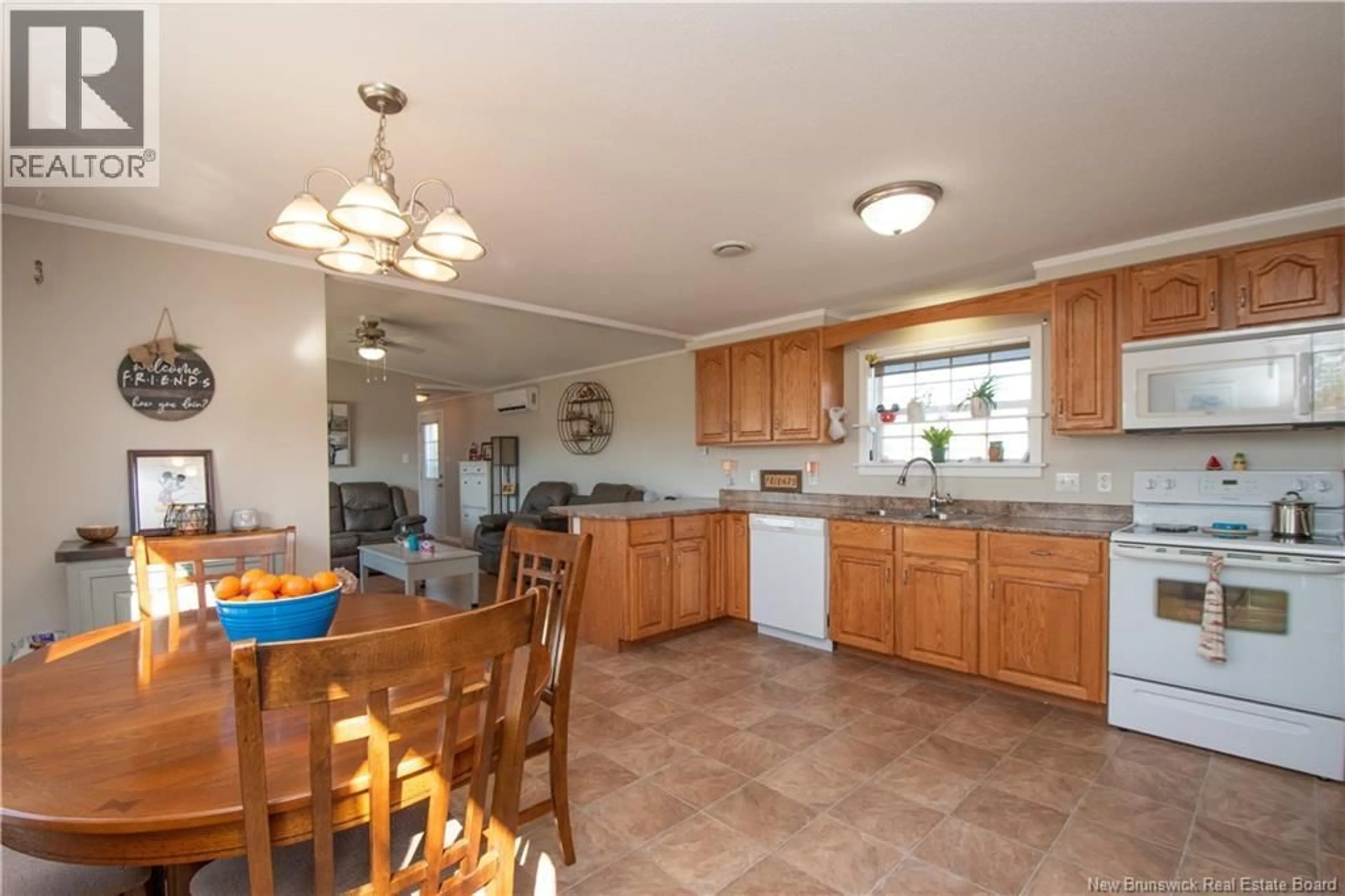 Open concept kitchen, ceramic/tile floor for 5 CRANBROOK LANE, Riverview New Brunswick E1B0N7