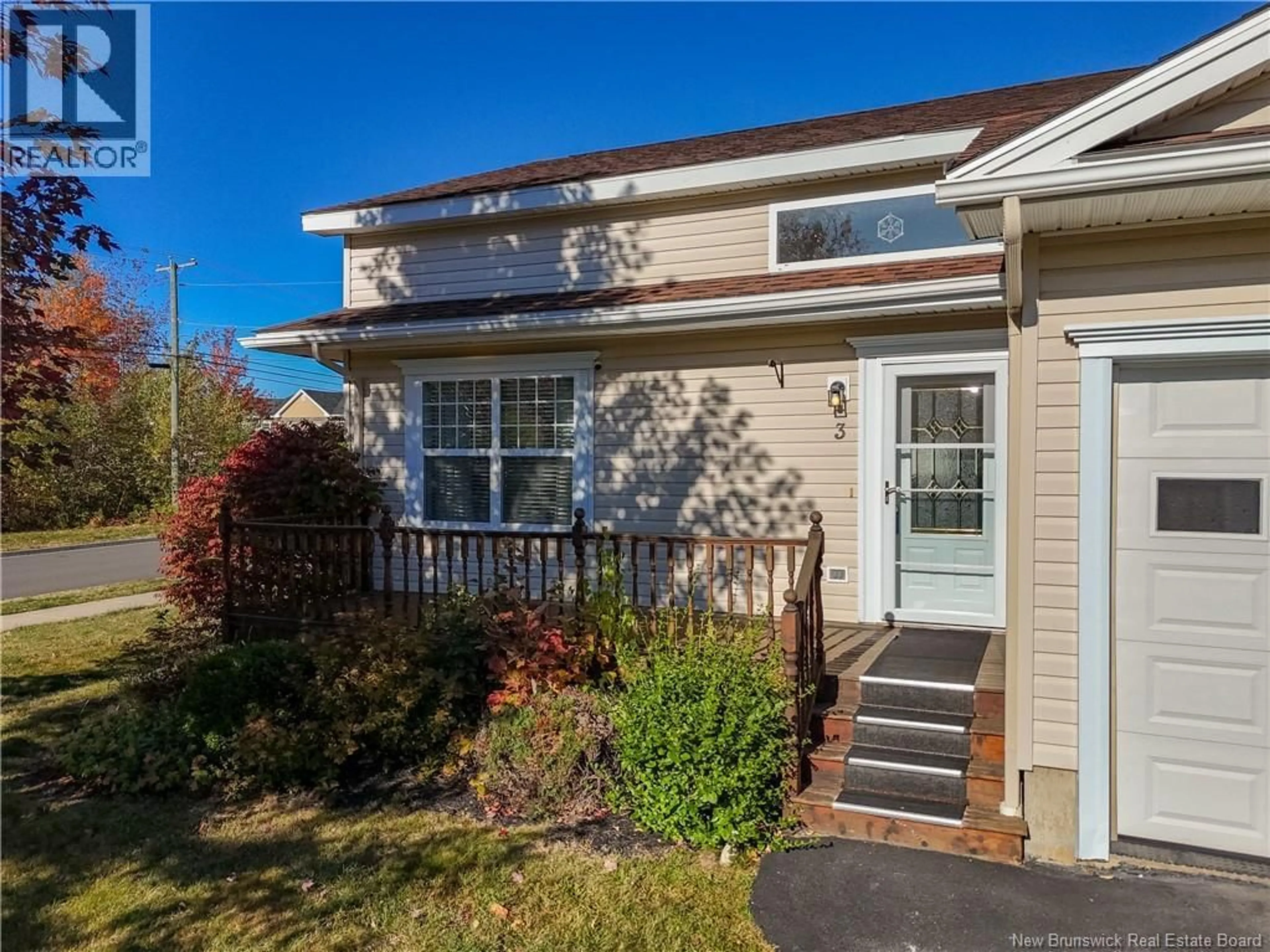 Home with vinyl exterior material, street for 3 HARLEY AVENUE, Fredericton New Brunswick E3G0J7