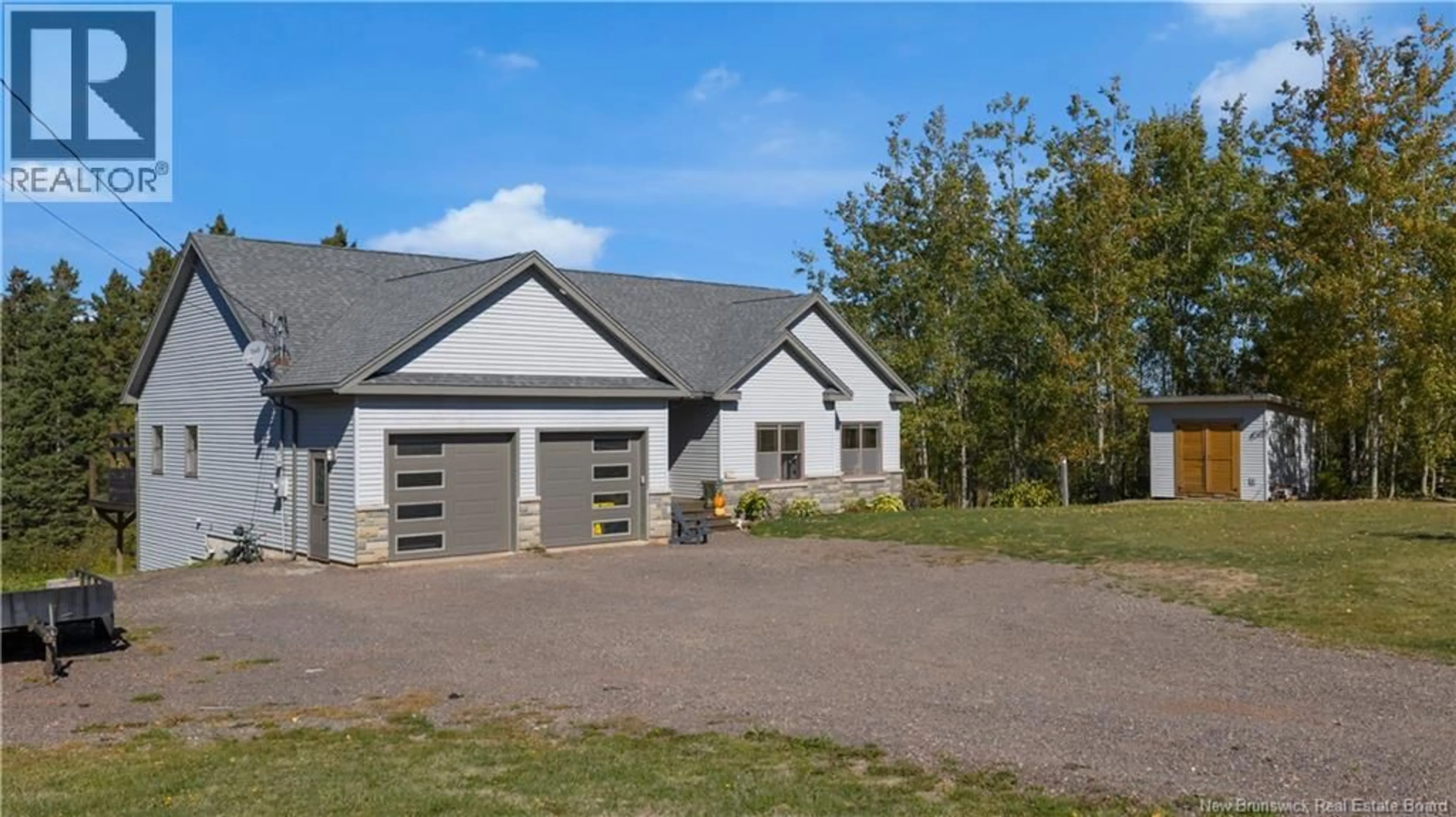 A pic from outside/outdoor area/front of a property/back of a property/a pic from drone, building for 897 RIVERVIEW DRIVE, Apohaqui New Brunswick E5P3P8