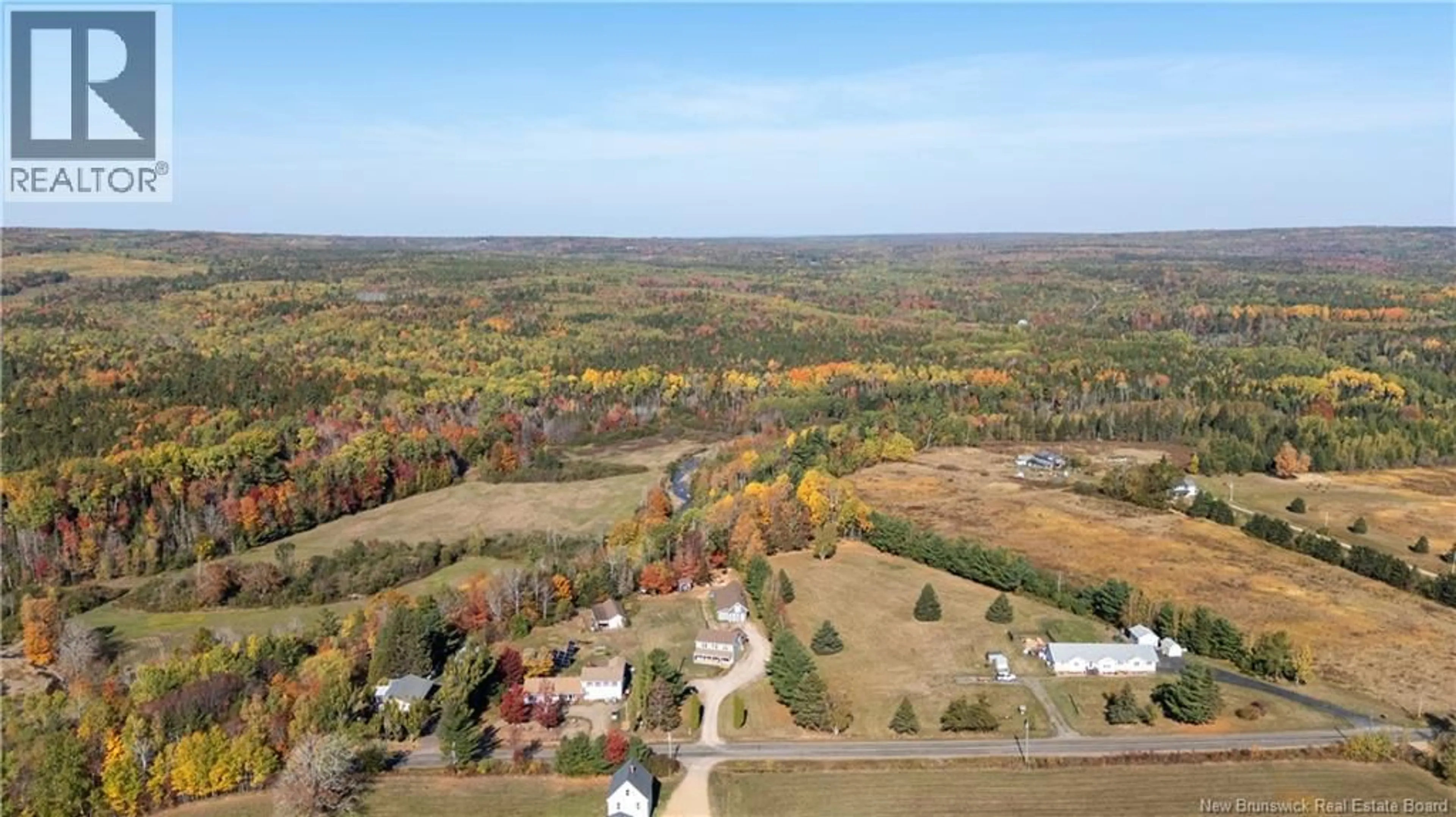 A pic from outside/outdoor area/front of a property/back of a property/a pic from drone, water/lake/river/ocean view for 4516 ROUTE 910, Salem New Brunswick E4H4R9