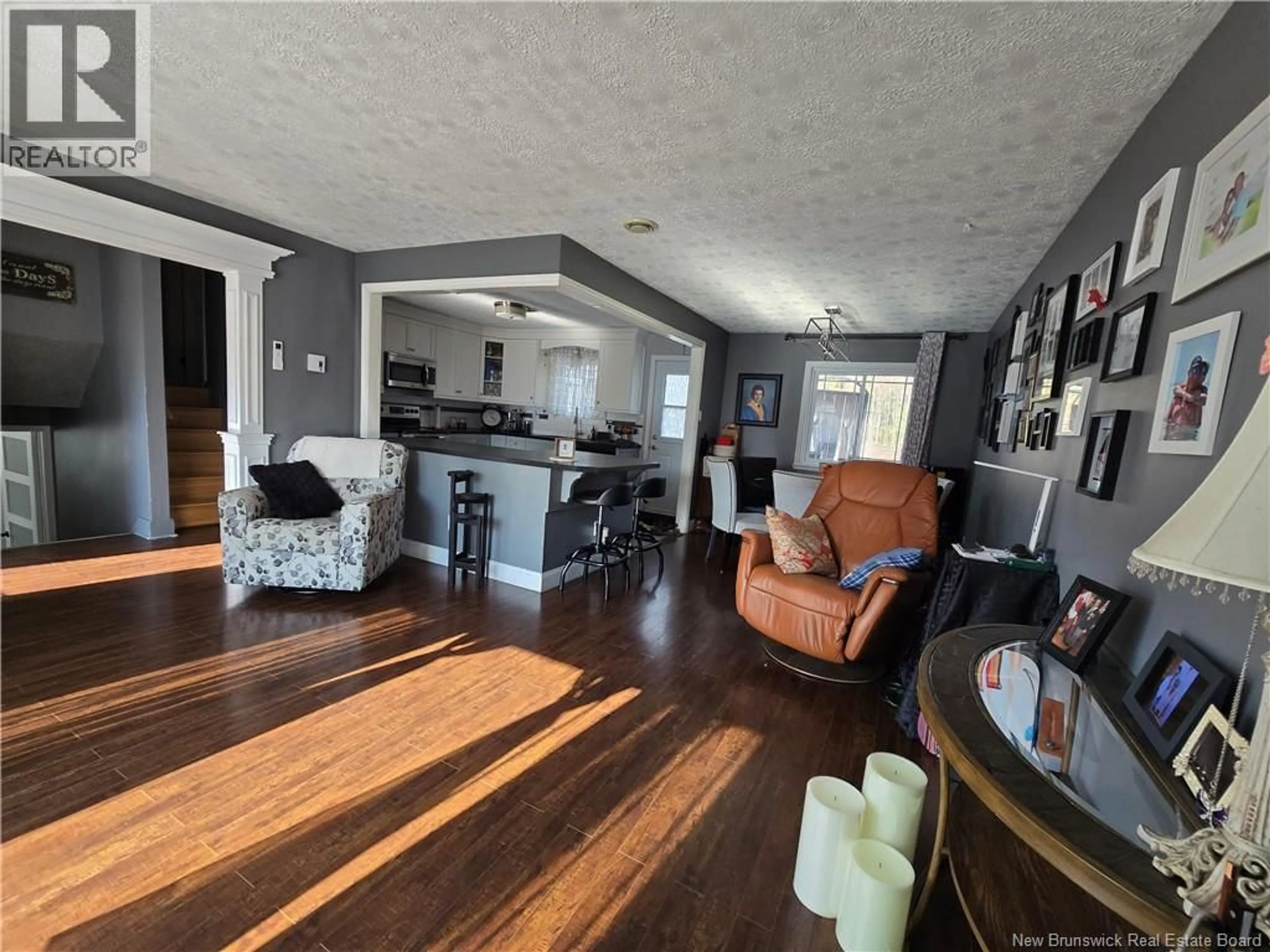 Open concept kitchen, wood/laminate floor for 17 SHEPHARD DRIVE, Oromocto New Brunswick E2V2M2