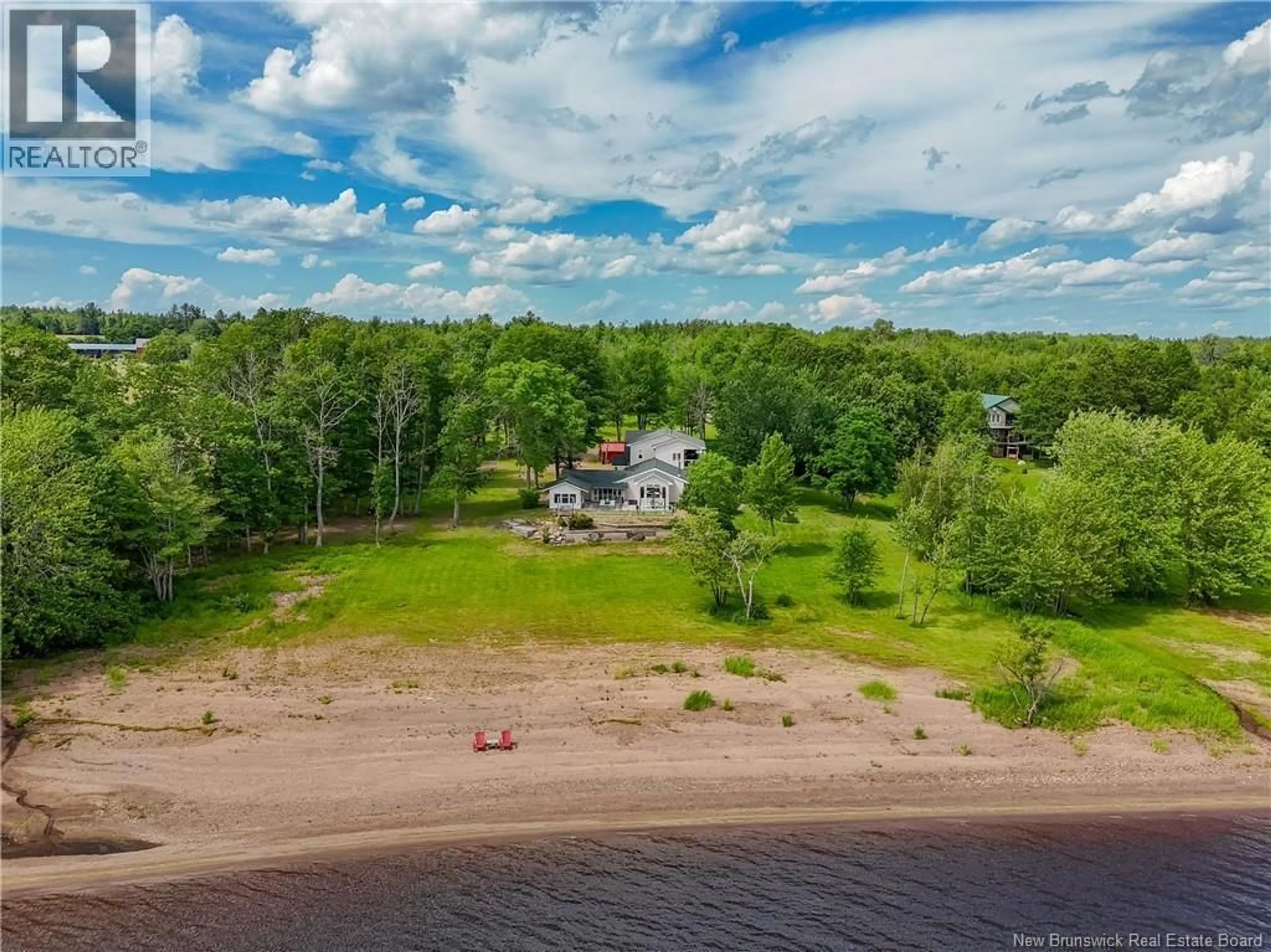 A pic from outside/outdoor area/front of a property/back of a property/a pic from drone, water/lake/river/ocean view for 870 ROUTE 690, Maquapit Lake New Brunswick E4B1P1