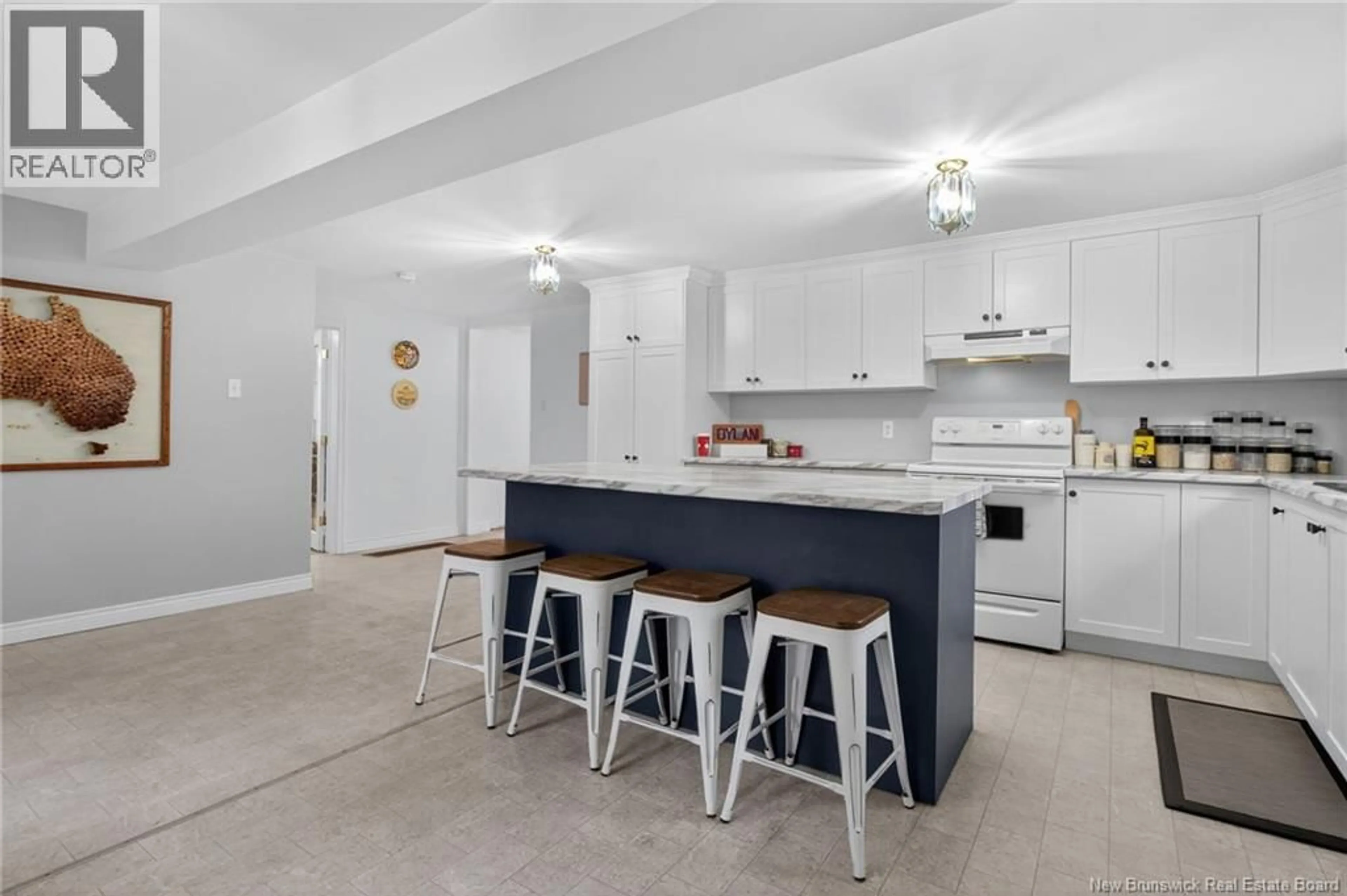 Open concept kitchen, ceramic/tile floor for 77 CARLETON STREET, Rogersville New Brunswick E4Y1R9