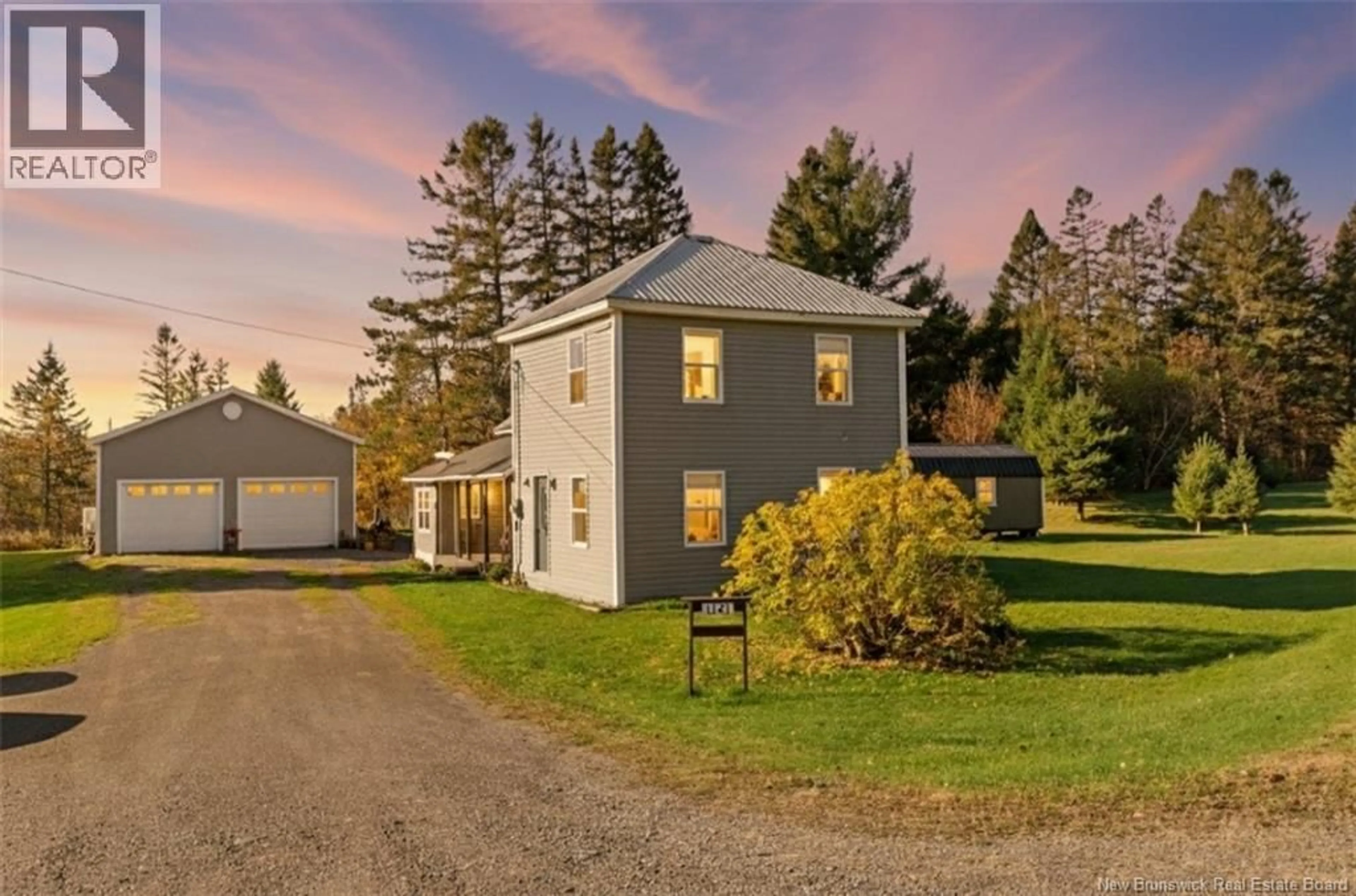 A pic from outside/outdoor area/front of a property/back of a property/a pic from drone, street for 1101 ROUTE 110 ROUTE, Tracey Mills New Brunswick E7K2C6