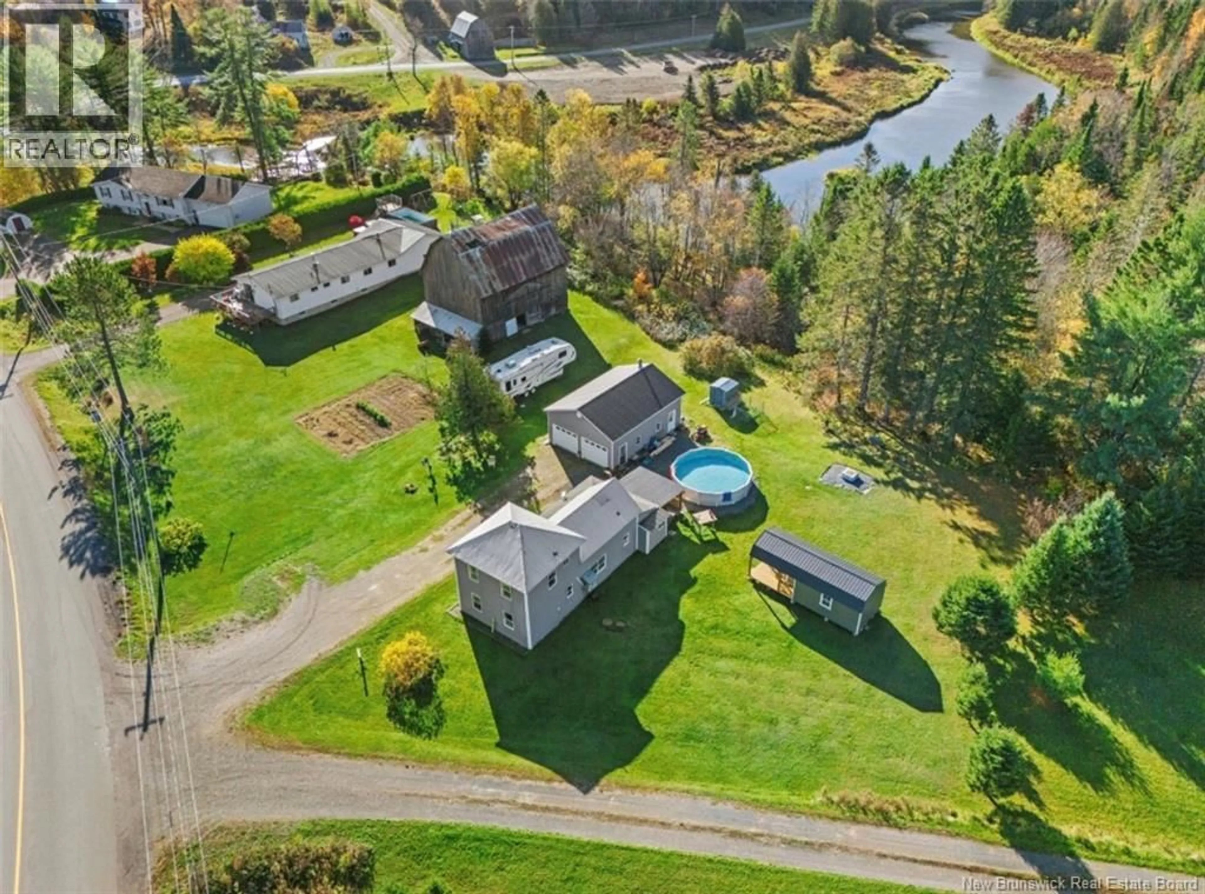 A pic from outside/outdoor area/front of a property/back of a property/a pic from drone, water/lake/river/ocean view for 1101 ROUTE 110 ROUTE, Tracey Mills New Brunswick E7K2C6