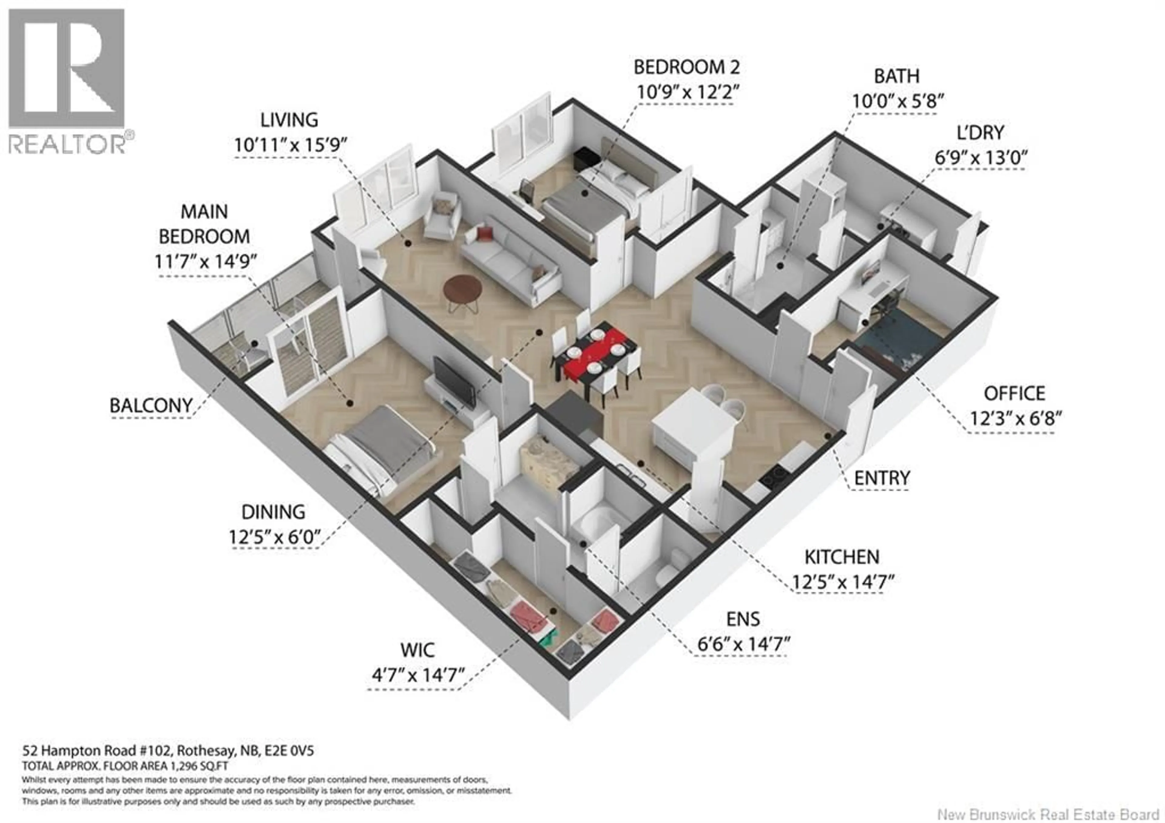 Floor plan for 102 - 52 HAMPTON ROAD, Rothesay New Brunswick E2E0V5