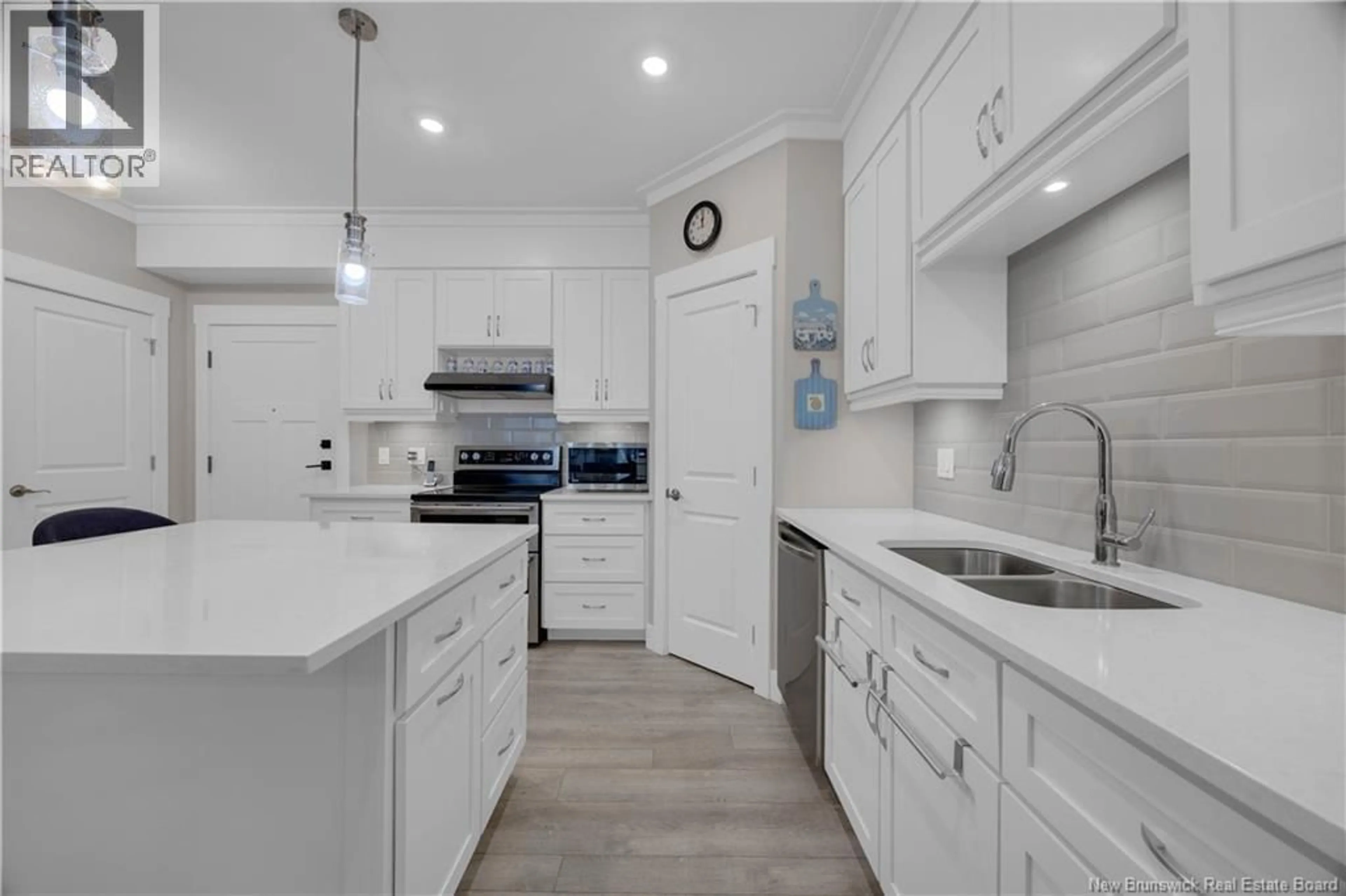 Open concept kitchen, ceramic/tile floor for 102 - 52 HAMPTON ROAD, Rothesay New Brunswick E2E0V5
