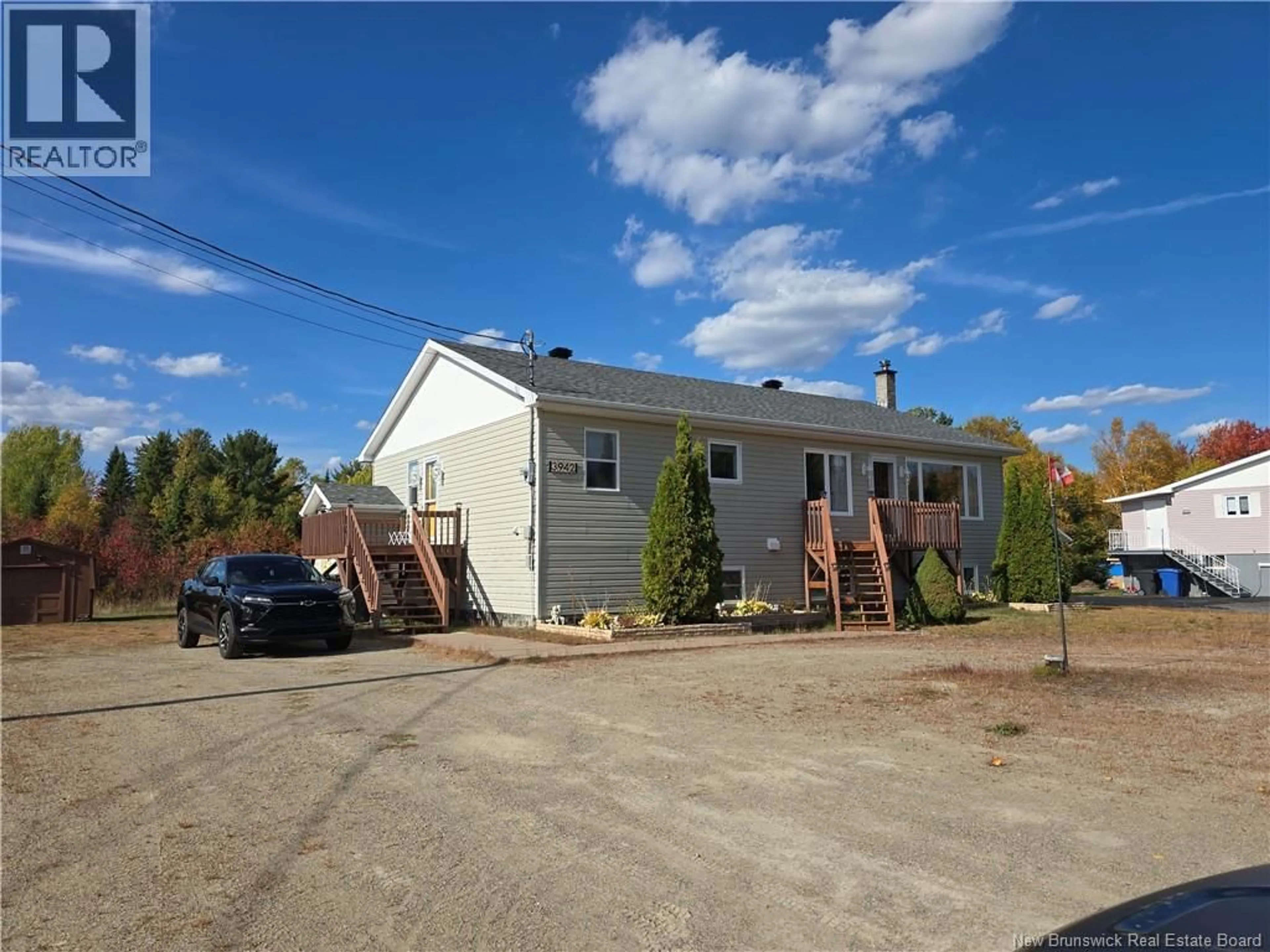 A pic from outside/outdoor area/front of a property/back of a property/a pic from drone, street for 3942 ROUTE 430, Big River New Brunswick E2A6V8