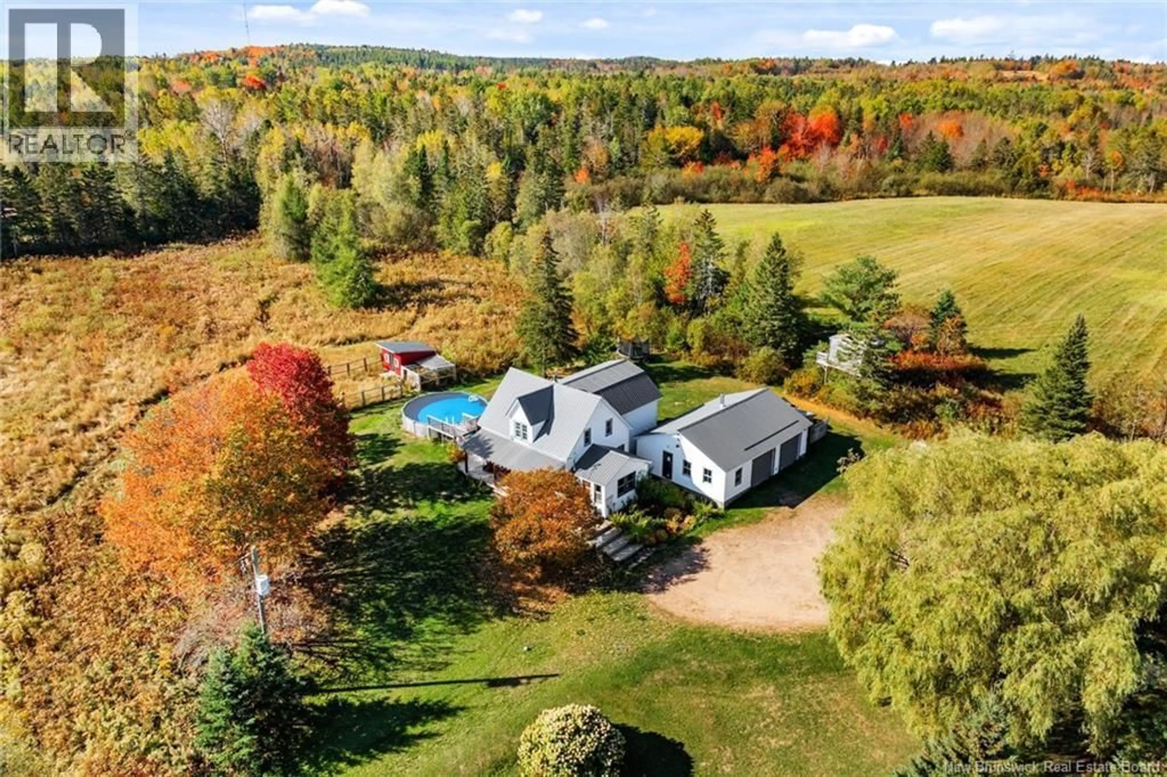 A pic from outside/outdoor area/front of a property/back of a property/a pic from drone, water/lake/river/ocean view for 29 SWAN ROAD, Harvey New Brunswick E6K1P5