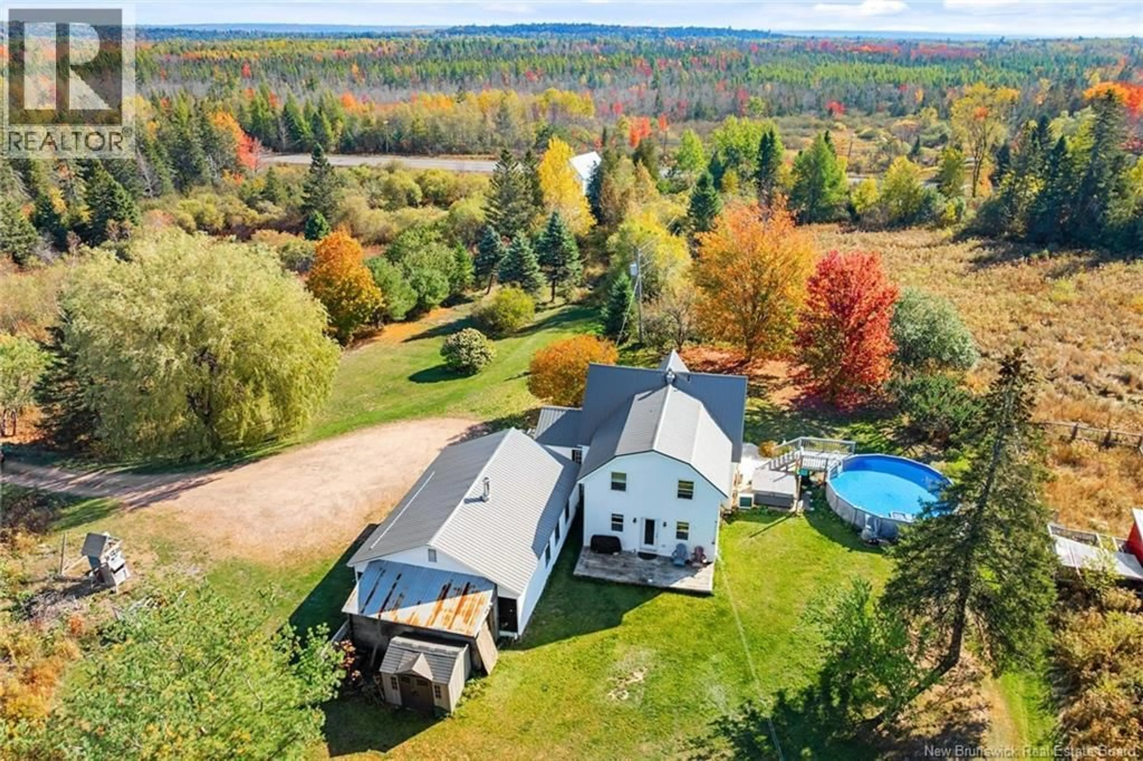 A pic from outside/outdoor area/front of a property/back of a property/a pic from drone, water/lake/river/ocean view for 29 SWAN ROAD, Harvey New Brunswick E6K1P5