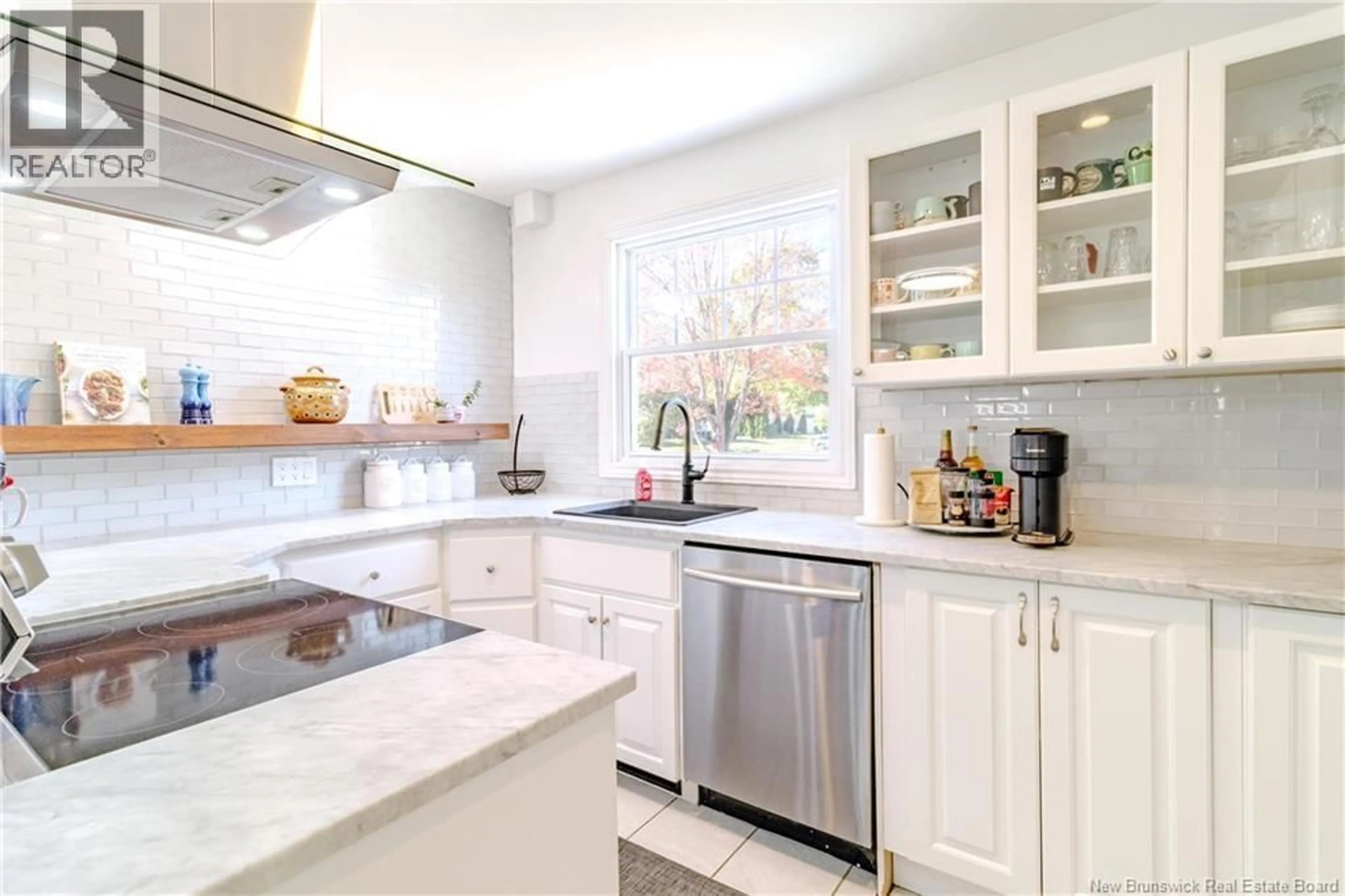 Open concept kitchen, ceramic/tile floor for 594 BROAD STREET, Fredericton New Brunswick E3A2L8