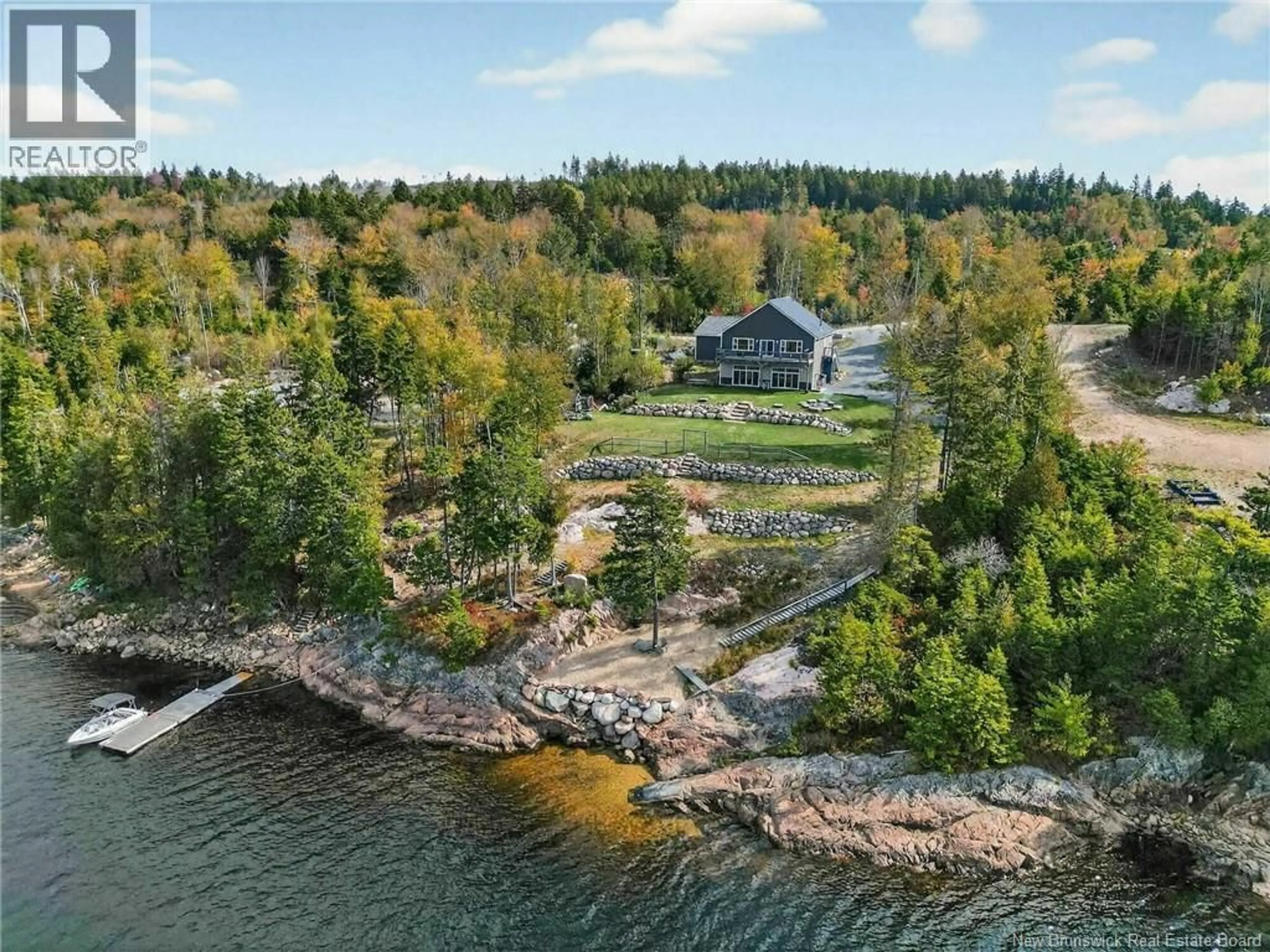 A pic from outside/outdoor area/front of a property/back of a property/a pic from drone, water/lake/river/ocean view for 61 BLUFF ROAD, Utopia New Brunswick E5C0J4