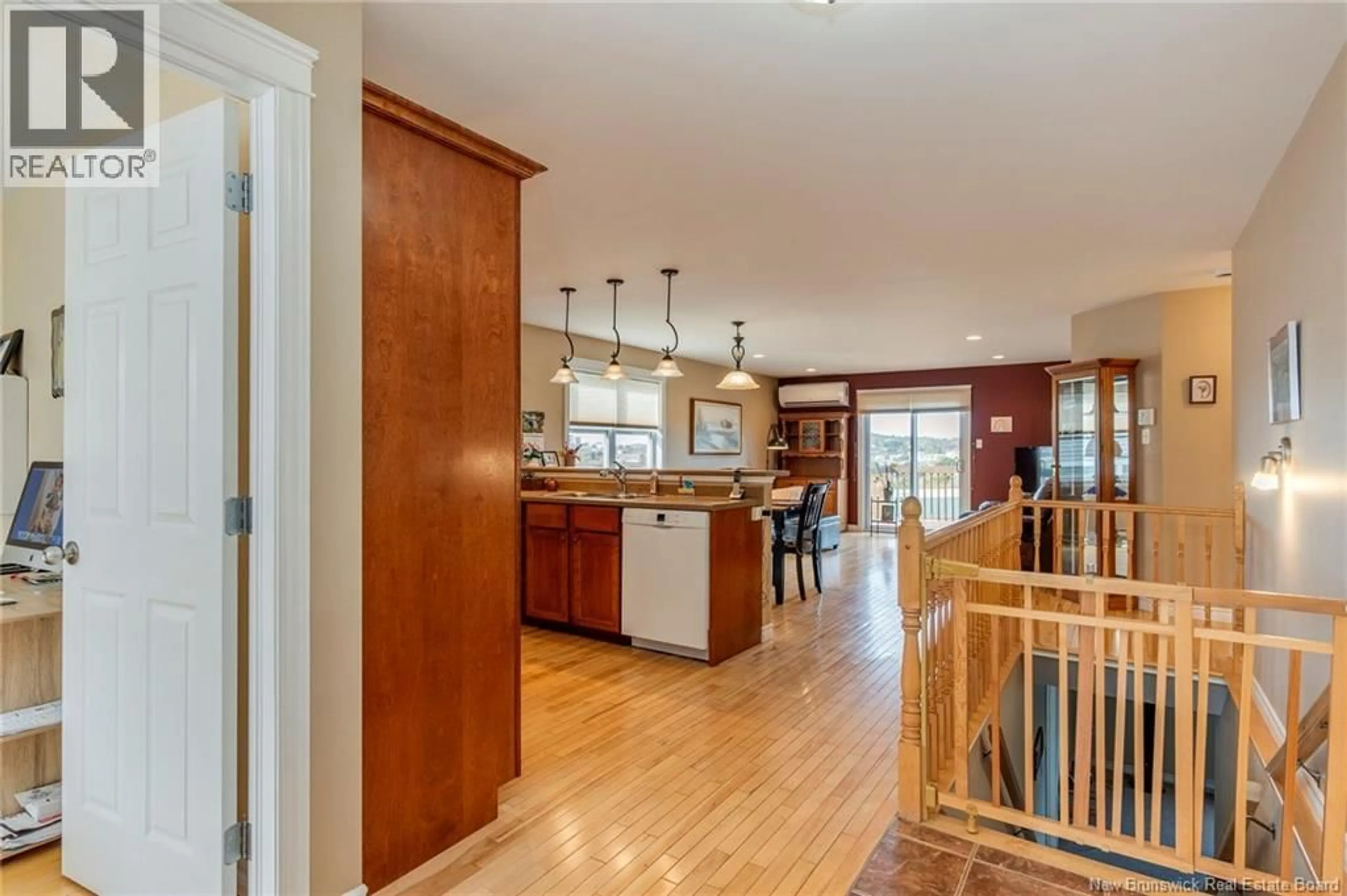 Open concept kitchen, wood/laminate floor for 9 GRAHAM STREET, Saint John New Brunswick E2J5A3