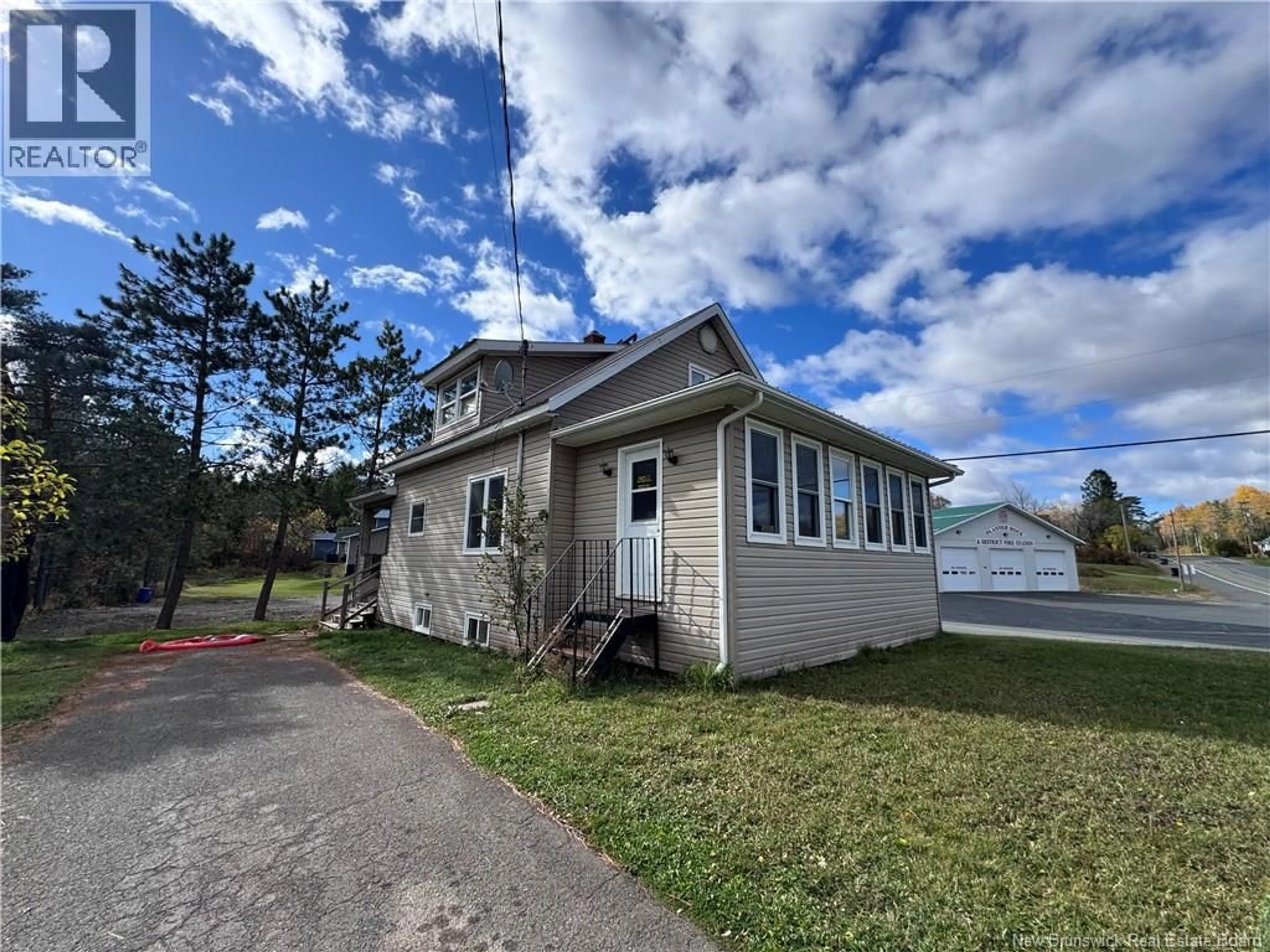 A pic from outside/outdoor area/front of a property/back of a property/a pic from drone, water/lake/river/ocean view for 305 MAIN STREET, Plaster Rock New Brunswick E7G2G3