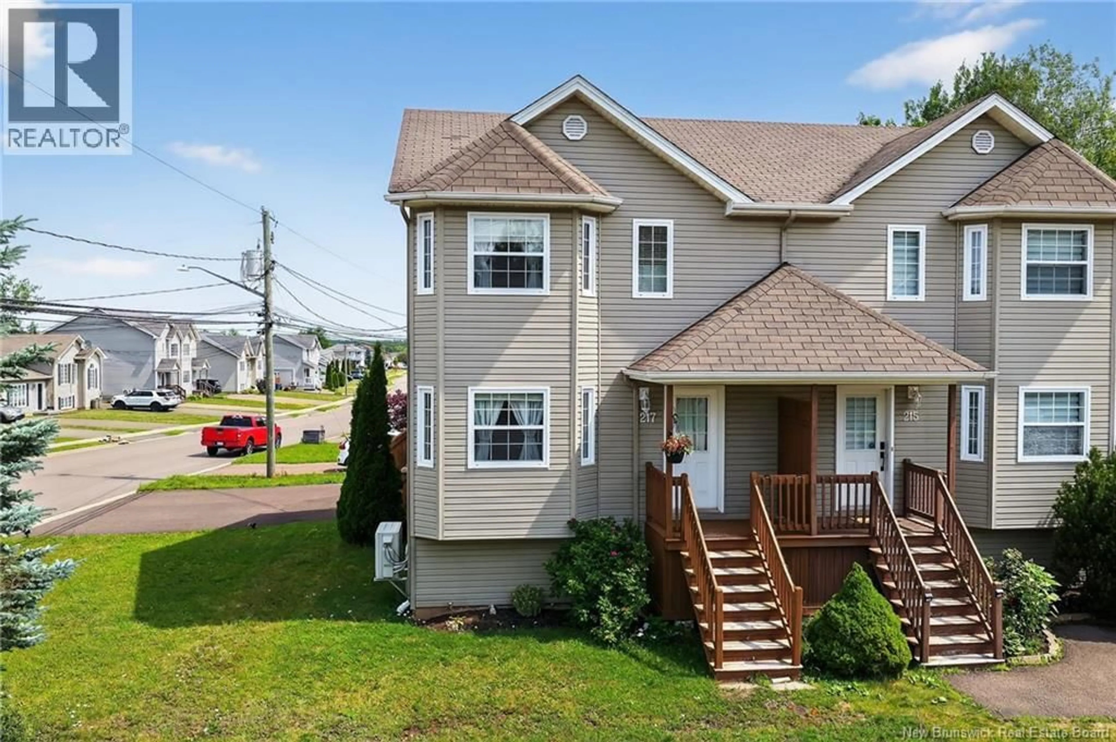Home with vinyl exterior material, street for 217 GLENCAIRN DRIVE, Moncton New Brunswick E1G5N9