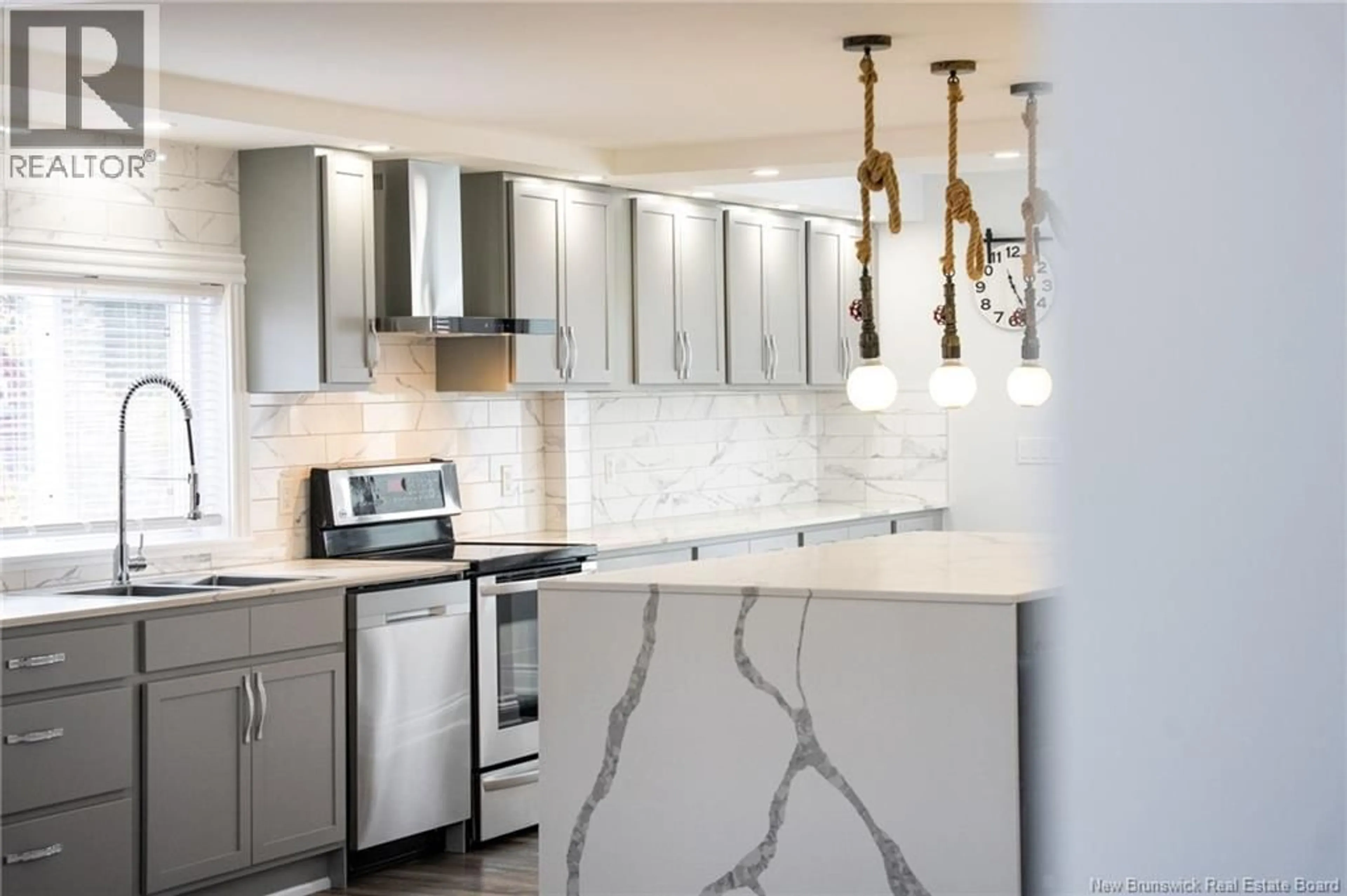 Contemporary kitchen, ceramic/tile floor for 2398 LOCH LOMOND ROAD, Saint John New Brunswick E2N1A4
