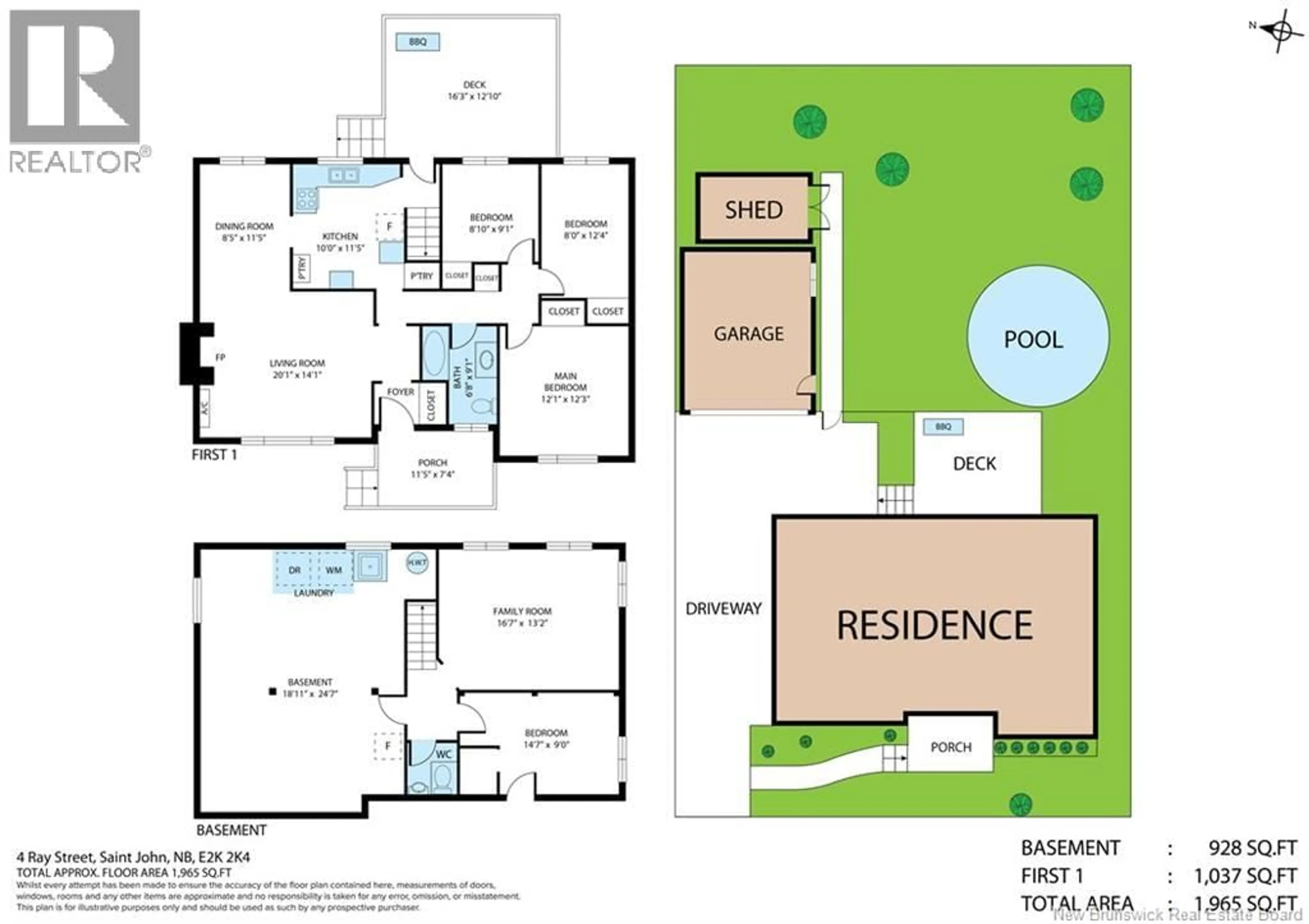 Floor plan for 4 RAY STREET, Saint John New Brunswick E2K2K4