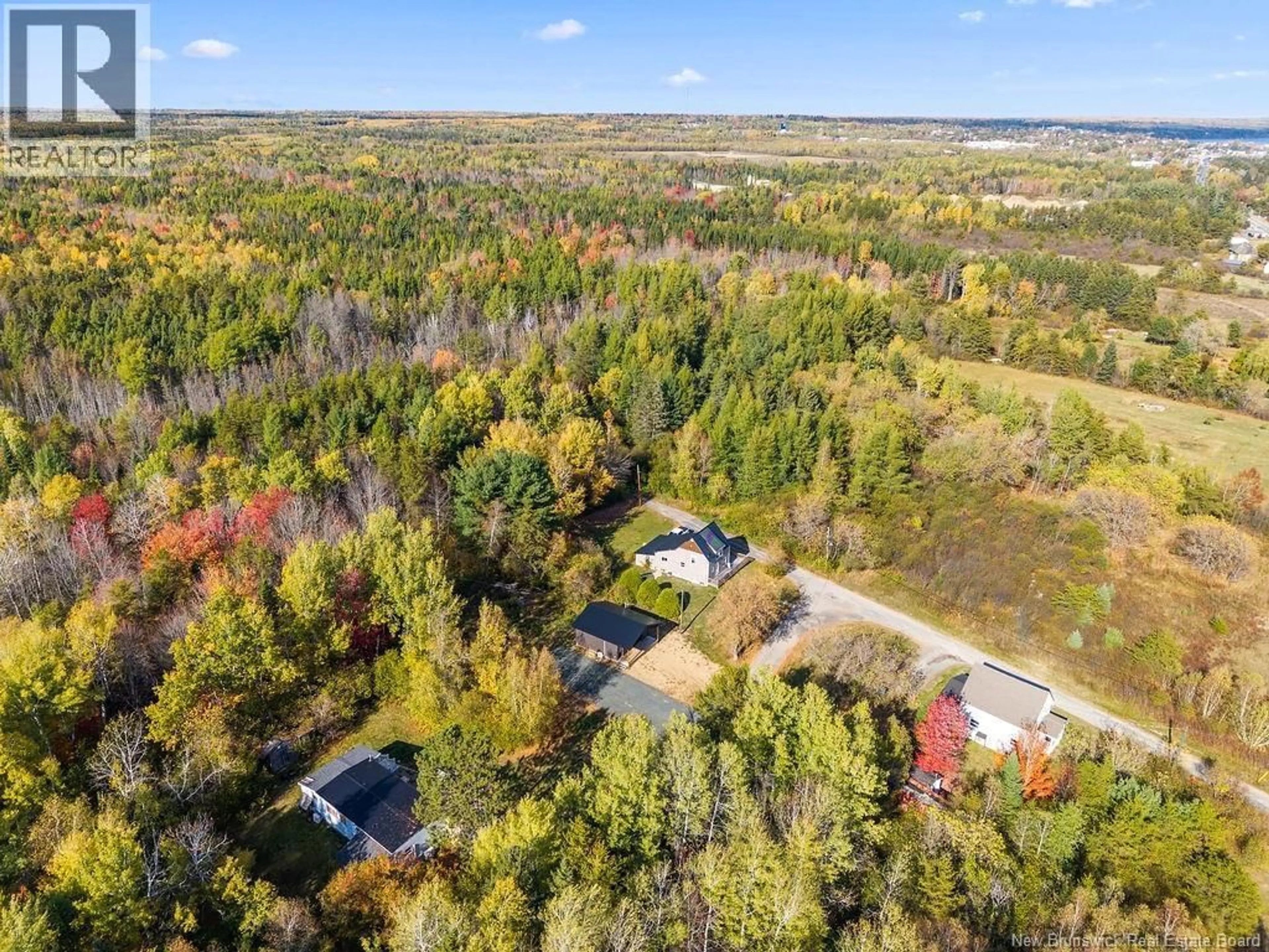 A pic from outside/outdoor area/front of a property/back of a property/a pic from drone, forest/trees view for 261 ALLISON LANE, Miramichi New Brunswick E1V3C8
