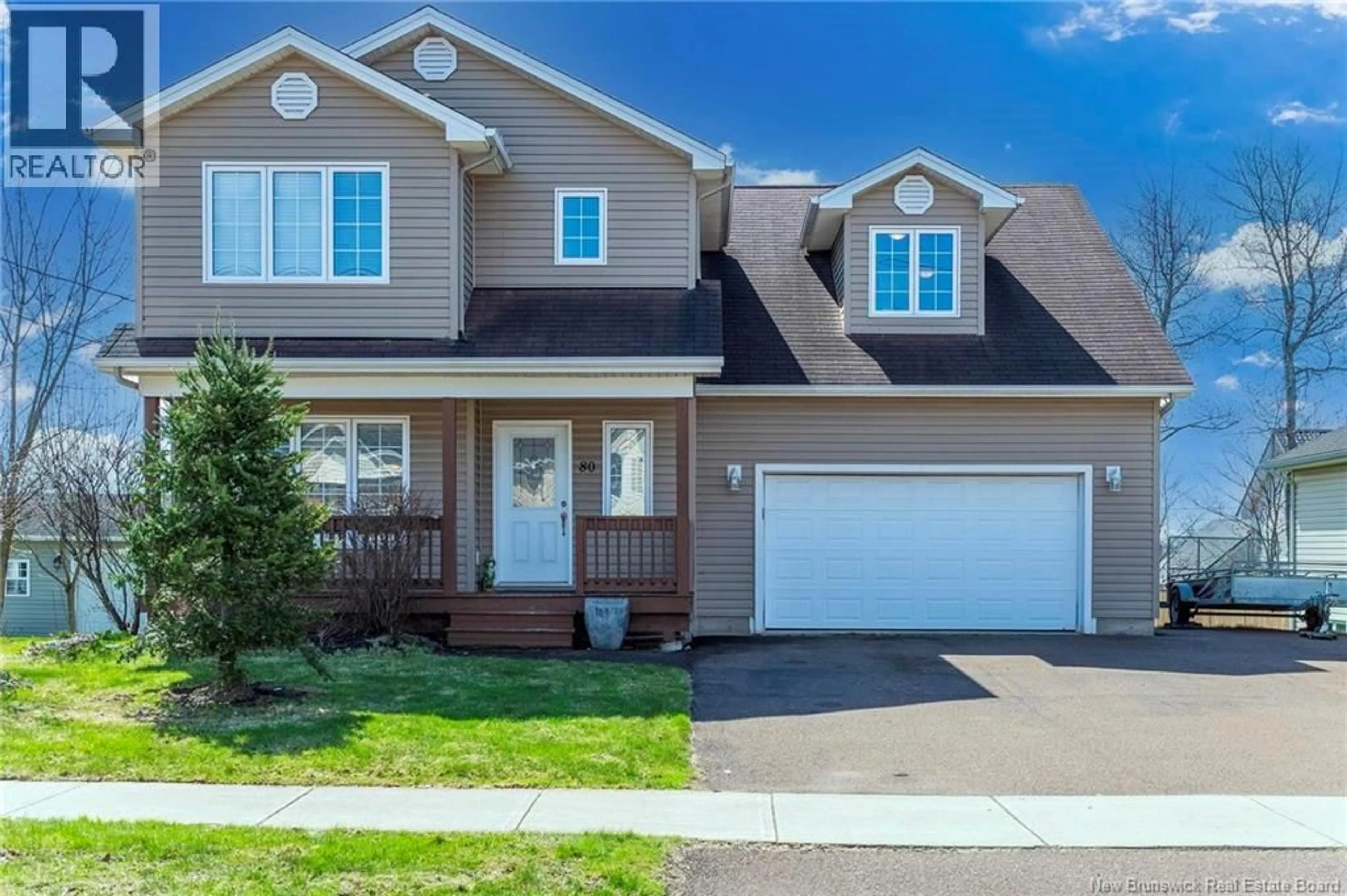 Home with vinyl exterior material, street for 80 SAVANNAH DRIVE, Moncton New Brunswick E1A0L1