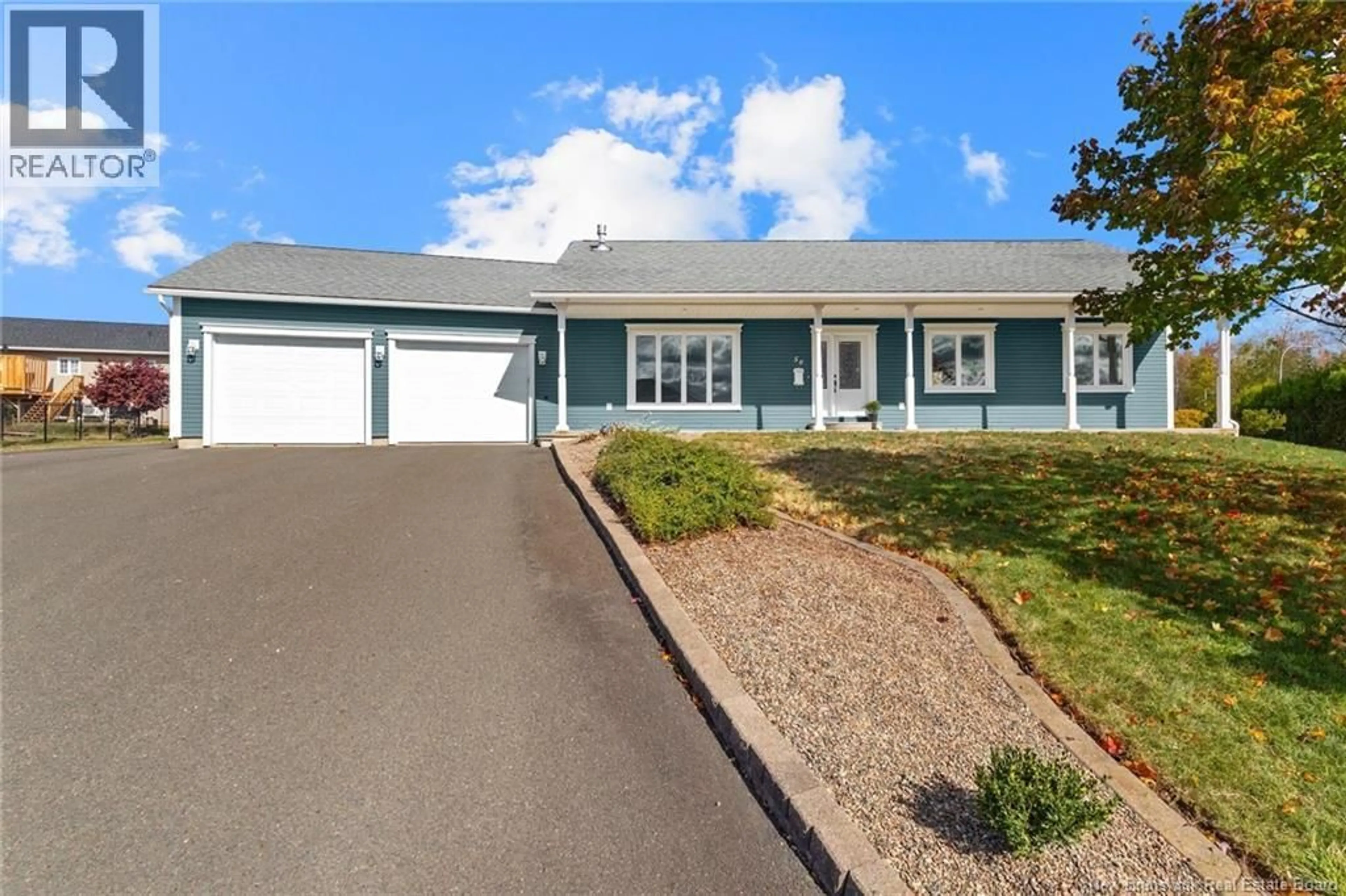 Home with vinyl exterior material, street for 56 WATLING CRESCENT, Oromocto New Brunswick E2V4M8