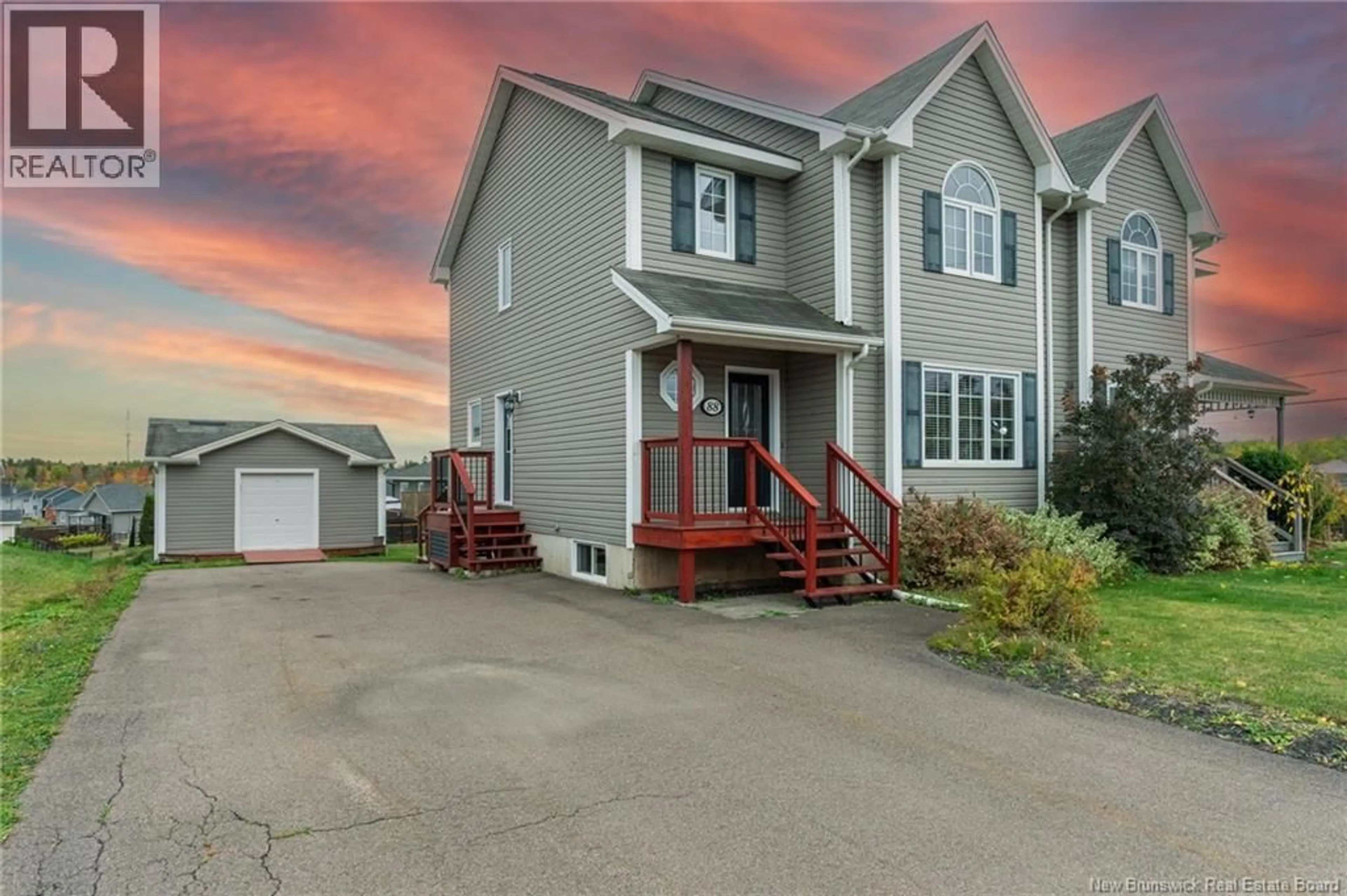 Home with vinyl exterior material, street for 88 STILLWATER DRIVE, Moncton New Brunswick E1E0C6
