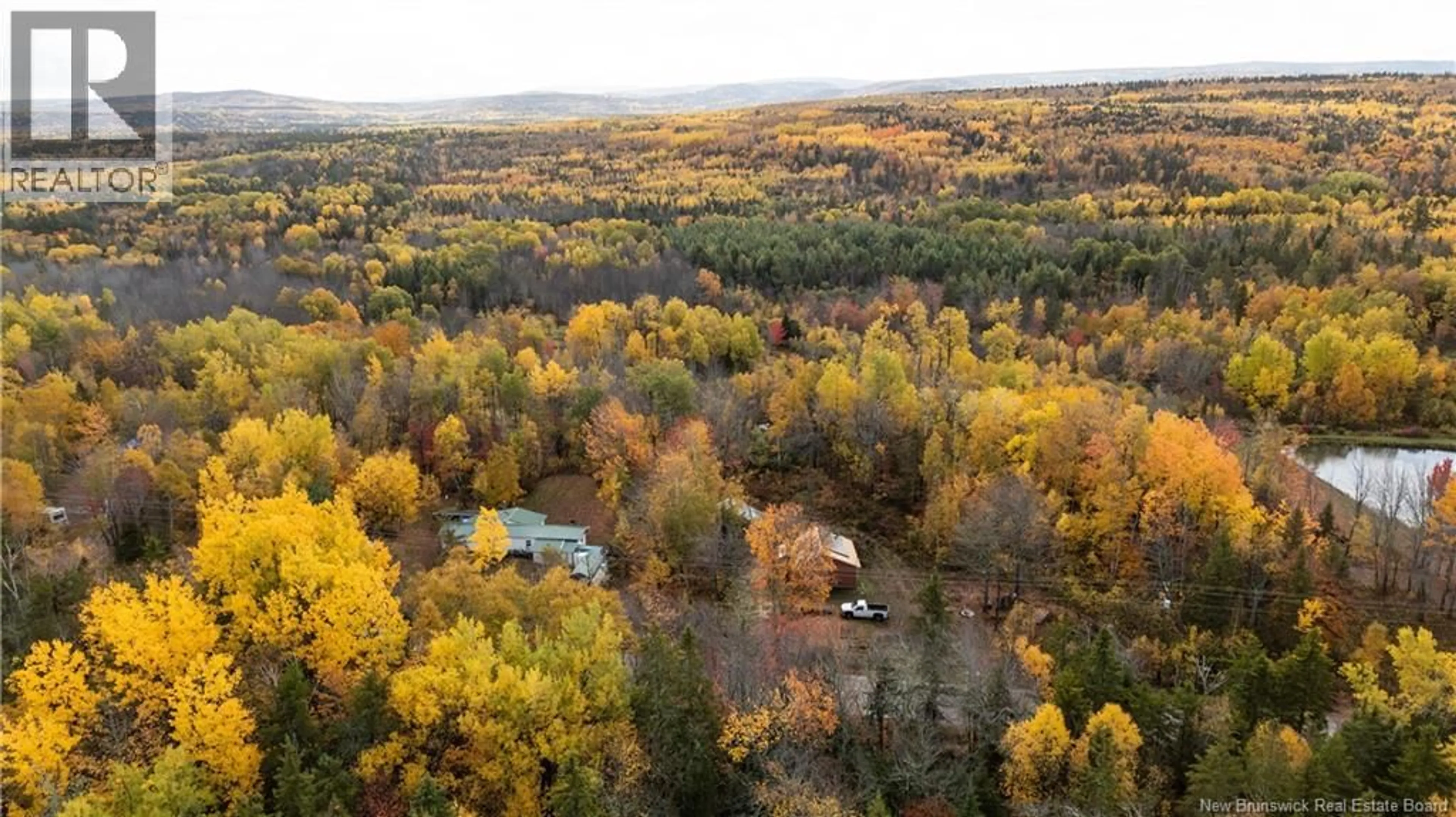 A pic from outside/outdoor area/front of a property/back of a property/a pic from drone, forest/trees view for 599 DAWSON ROAD, Dawson Settlement New Brunswick E4H2B8