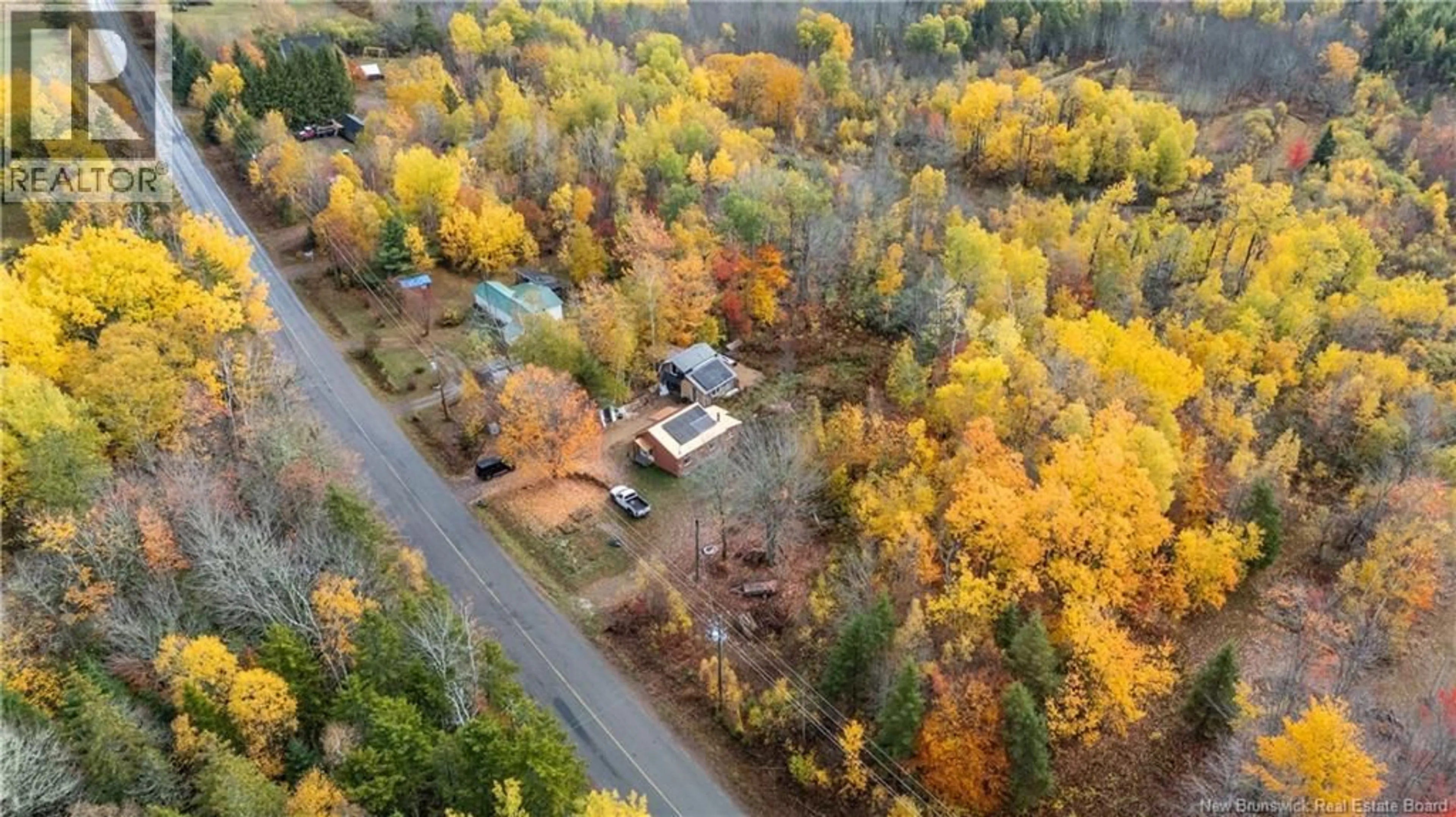 A pic from outside/outdoor area/front of a property/back of a property/a pic from drone, forest/trees view for 599 DAWSON ROAD, Dawson Settlement New Brunswick E4H2B8