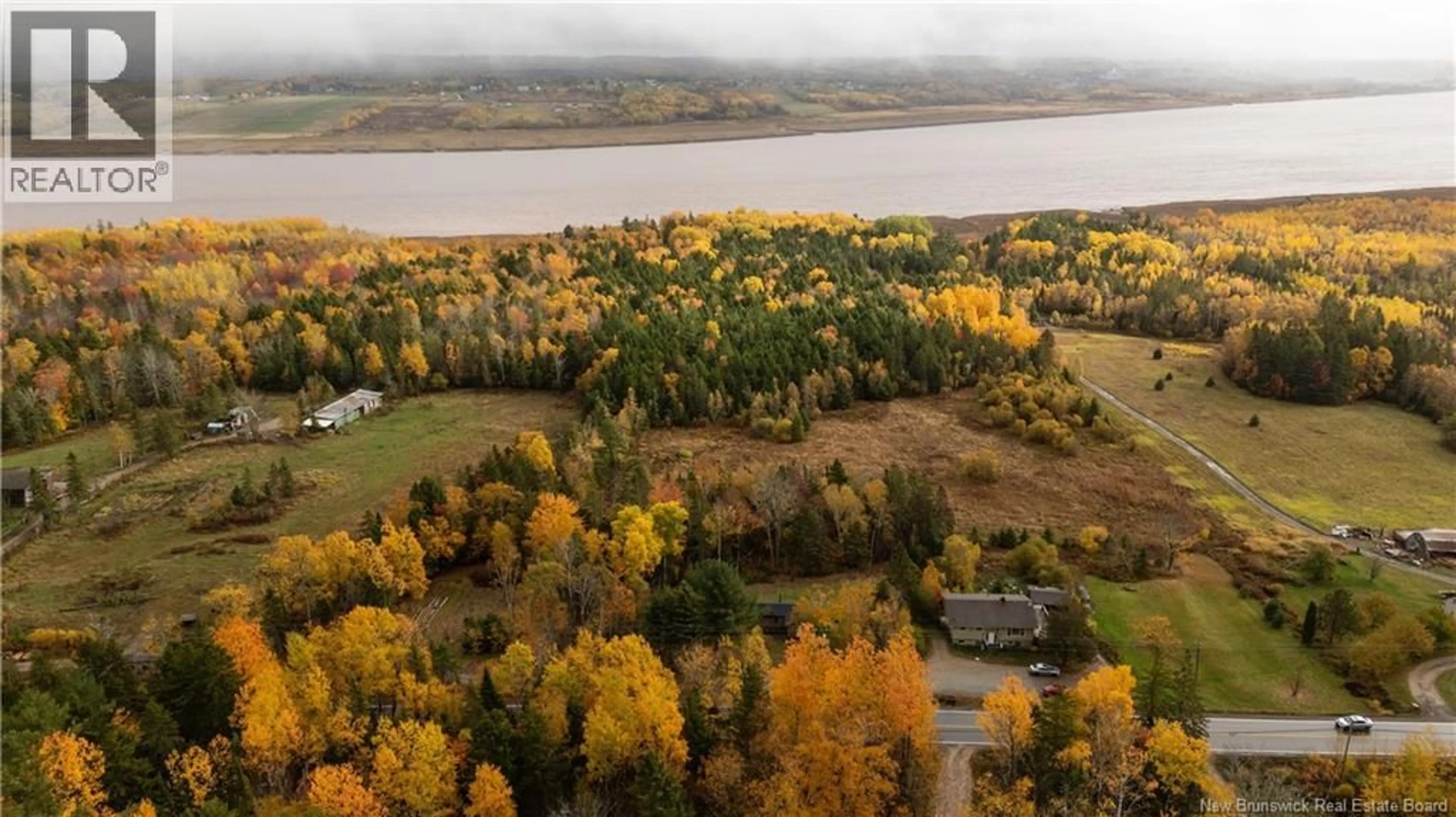 A pic from outside/outdoor area/front of a property/back of a property/a pic from drone, water/lake/river/ocean view for 2277 ROUTE 114, Weldon New Brunswick E4H4P7