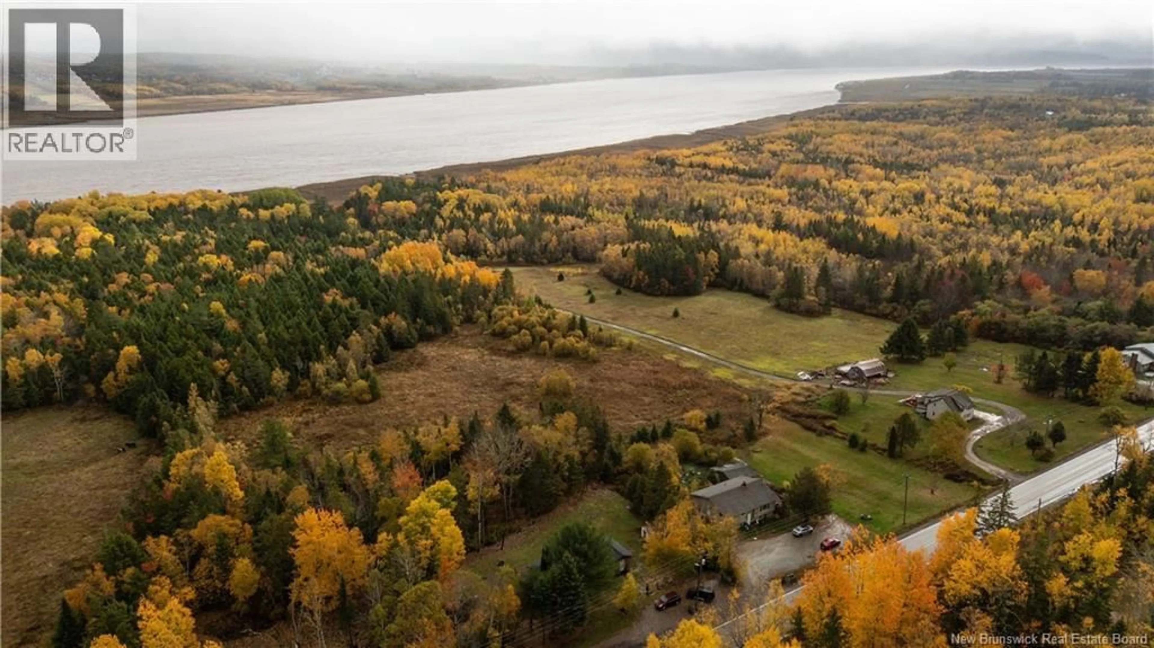 A pic from outside/outdoor area/front of a property/back of a property/a pic from drone, water/lake/river/ocean view for 2277 ROUTE 114, Weldon New Brunswick E4H4P7