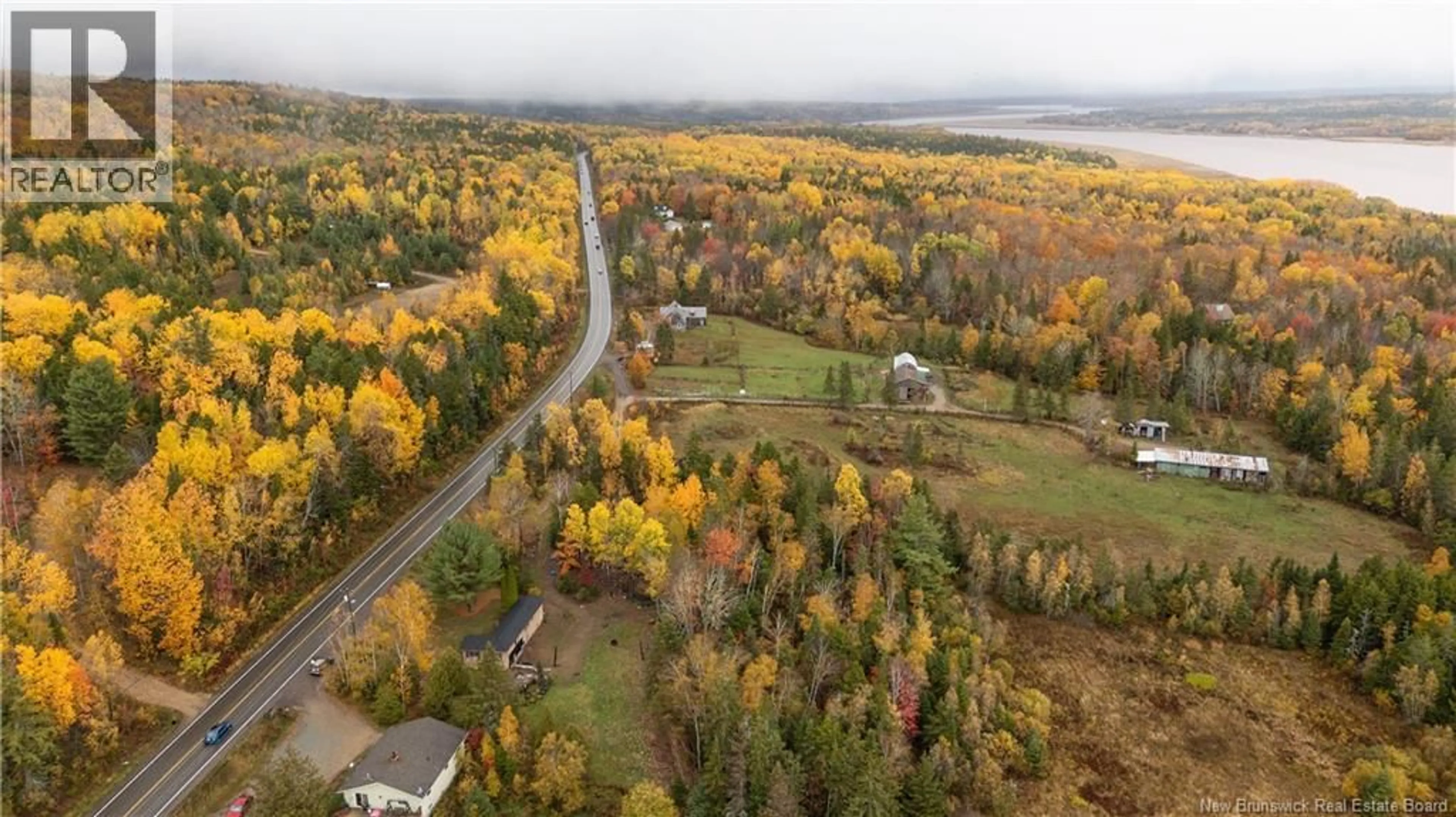 A pic from outside/outdoor area/front of a property/back of a property/a pic from drone, water/lake/river/ocean view for 2277 ROUTE 114, Weldon New Brunswick E4H4P7