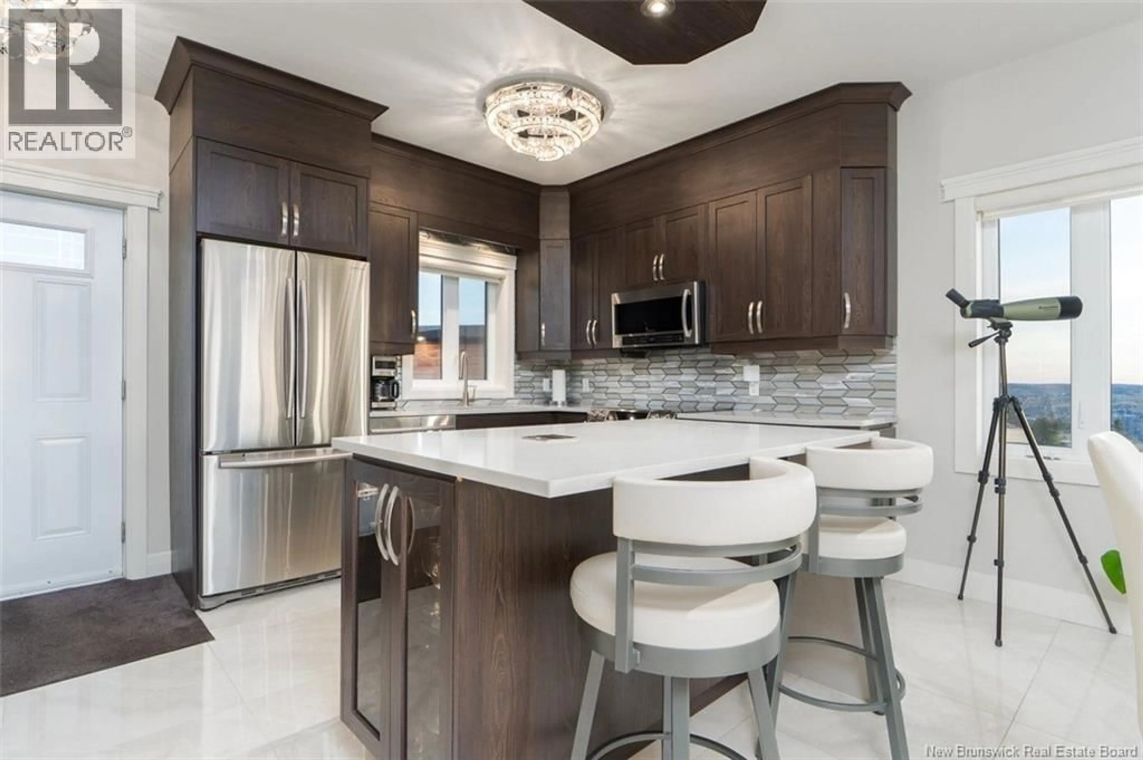 Contemporary kitchen, ceramic/tile floor for 201 - 112 DE LA FALAISE STREET, Edmundston New Brunswick E3V0C4