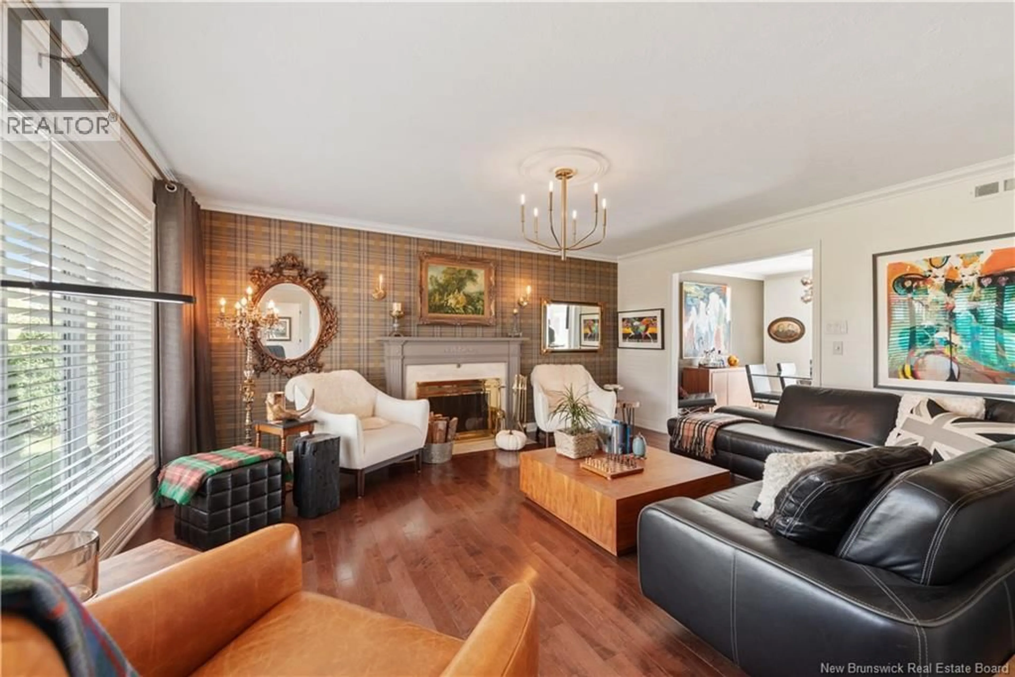 Living room with furniture, wood/laminate floor for 424 SHEDIAC ROAD, Moncton New Brunswick E1A2T1