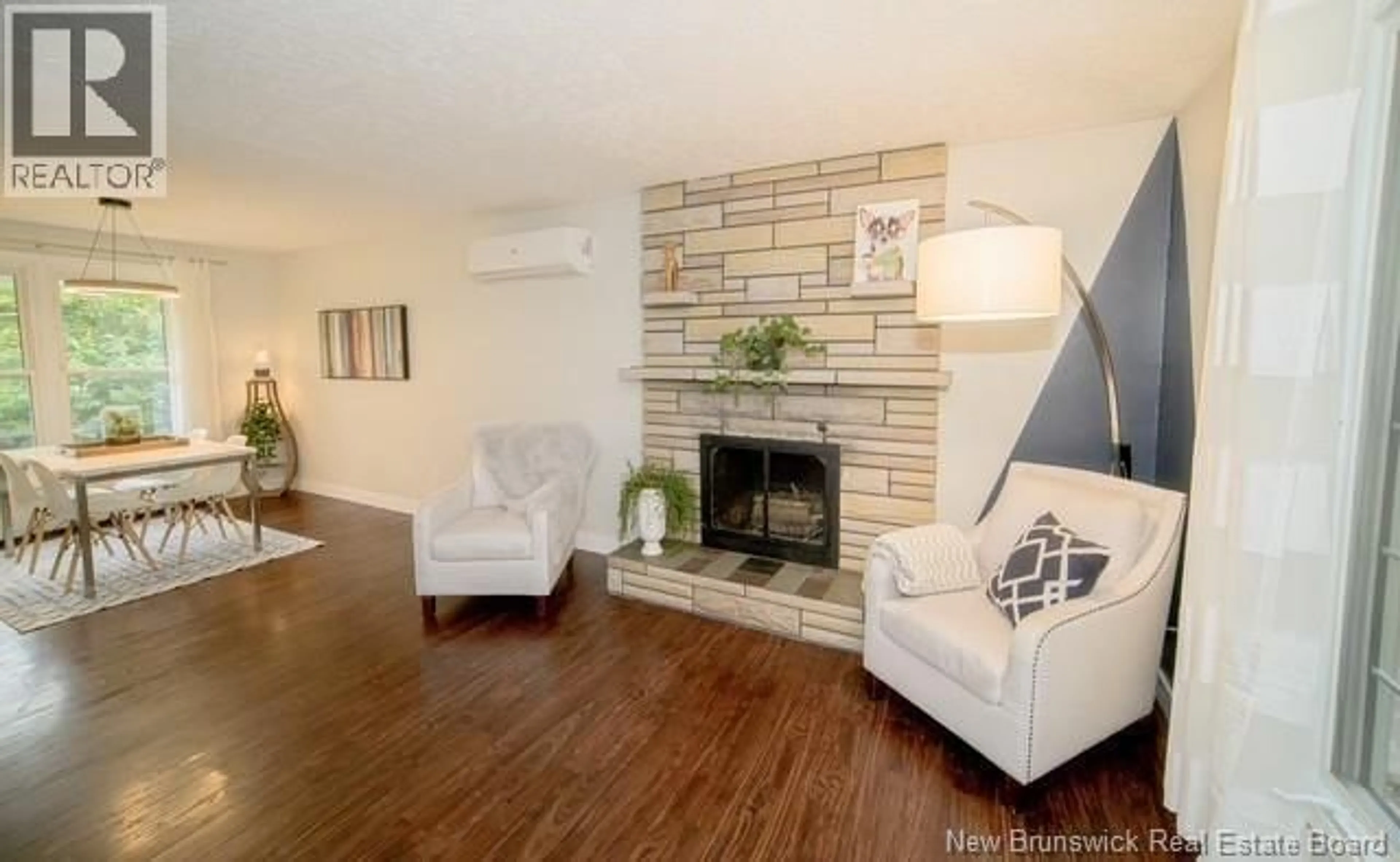 Living room with furniture, wood/laminate floor for 120 EPWORTH CIRCLE, Fredericton New Brunswick E3A2M6