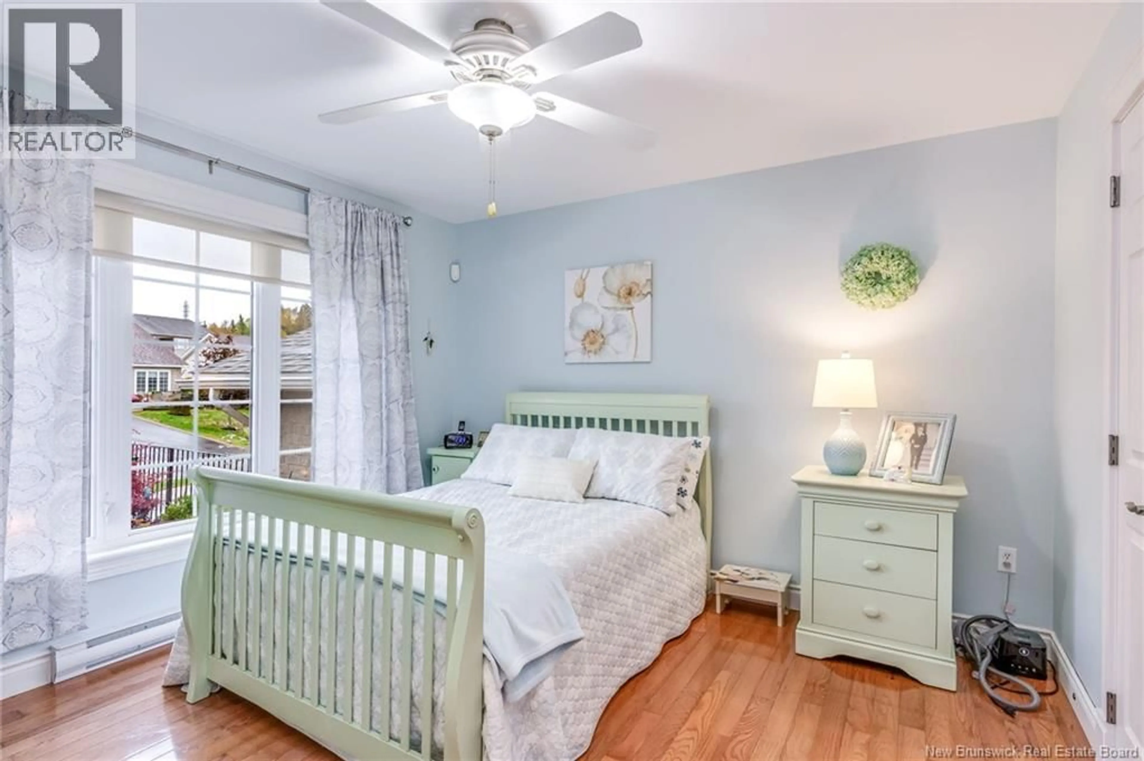 Bedroom with bed, wood/laminate floor for 25 MAPLEVIEW DRIVE, Hampton New Brunswick E5N0A6