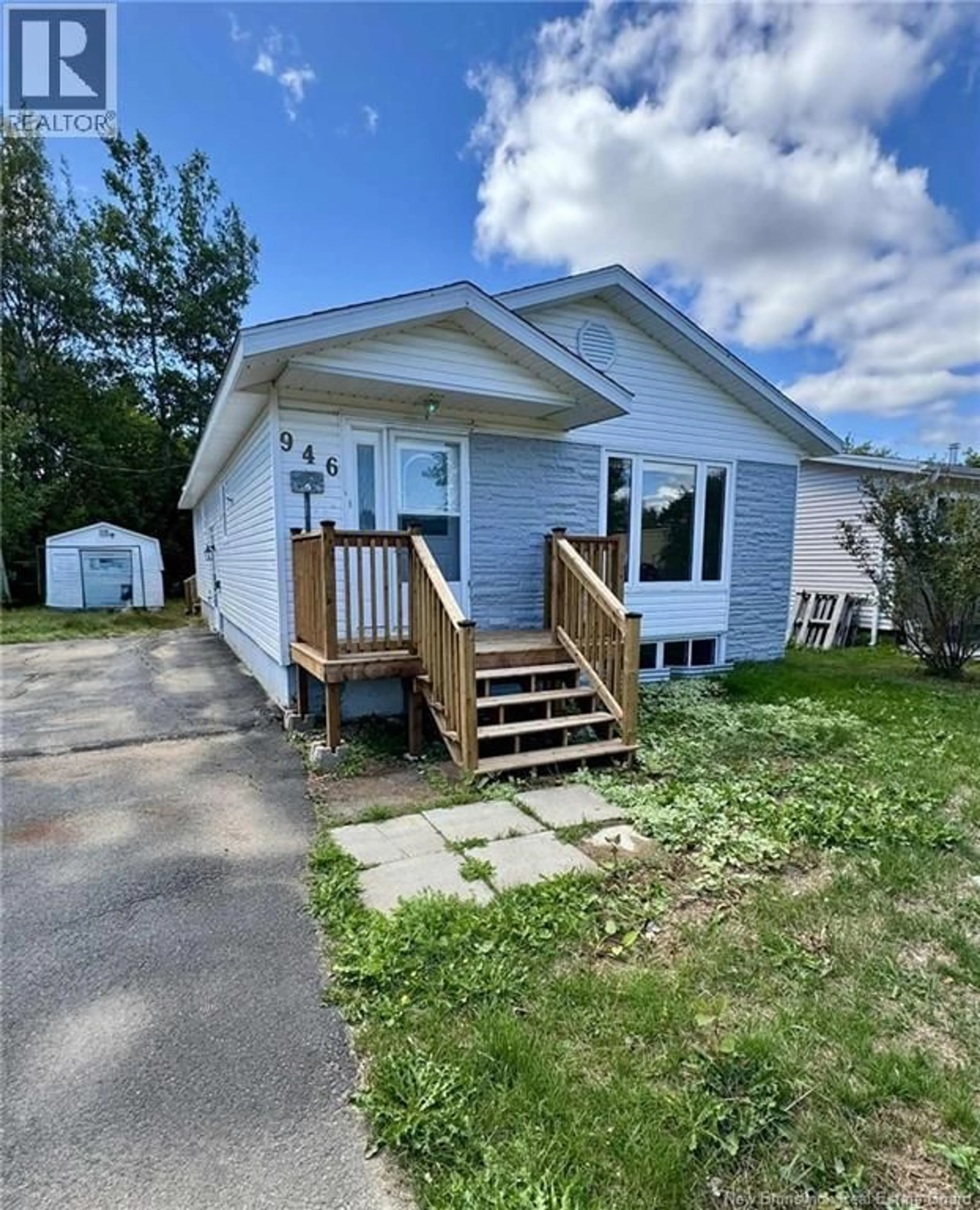 Home with vinyl exterior material, street for 946 MEADOW AVENUE, Bathurst New Brunswick E2A2H6