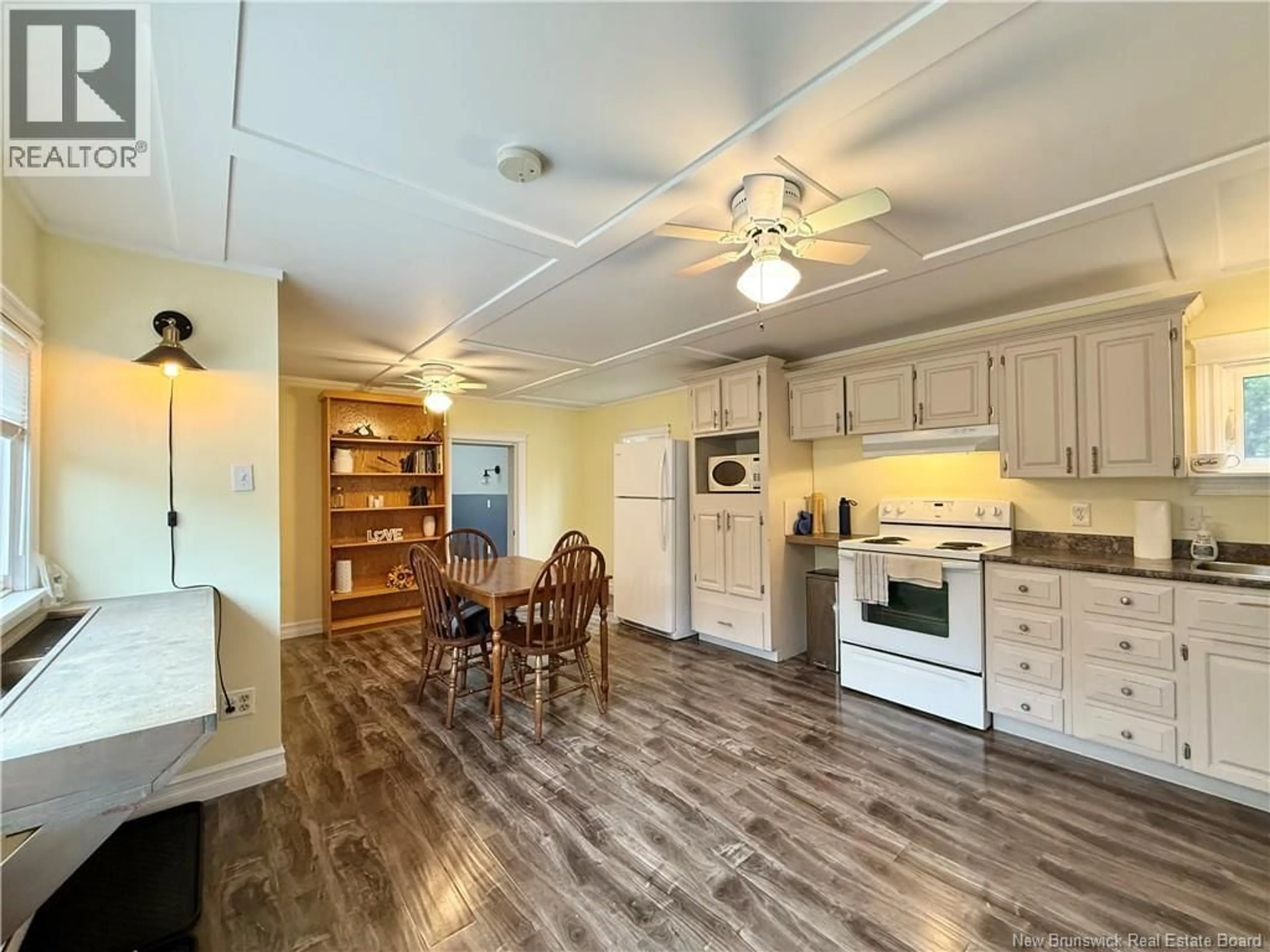 Open concept kitchen, wood/laminate floor for 198 DOUGLASFIELD ROAD, Miramichi New Brunswick E1N4S5