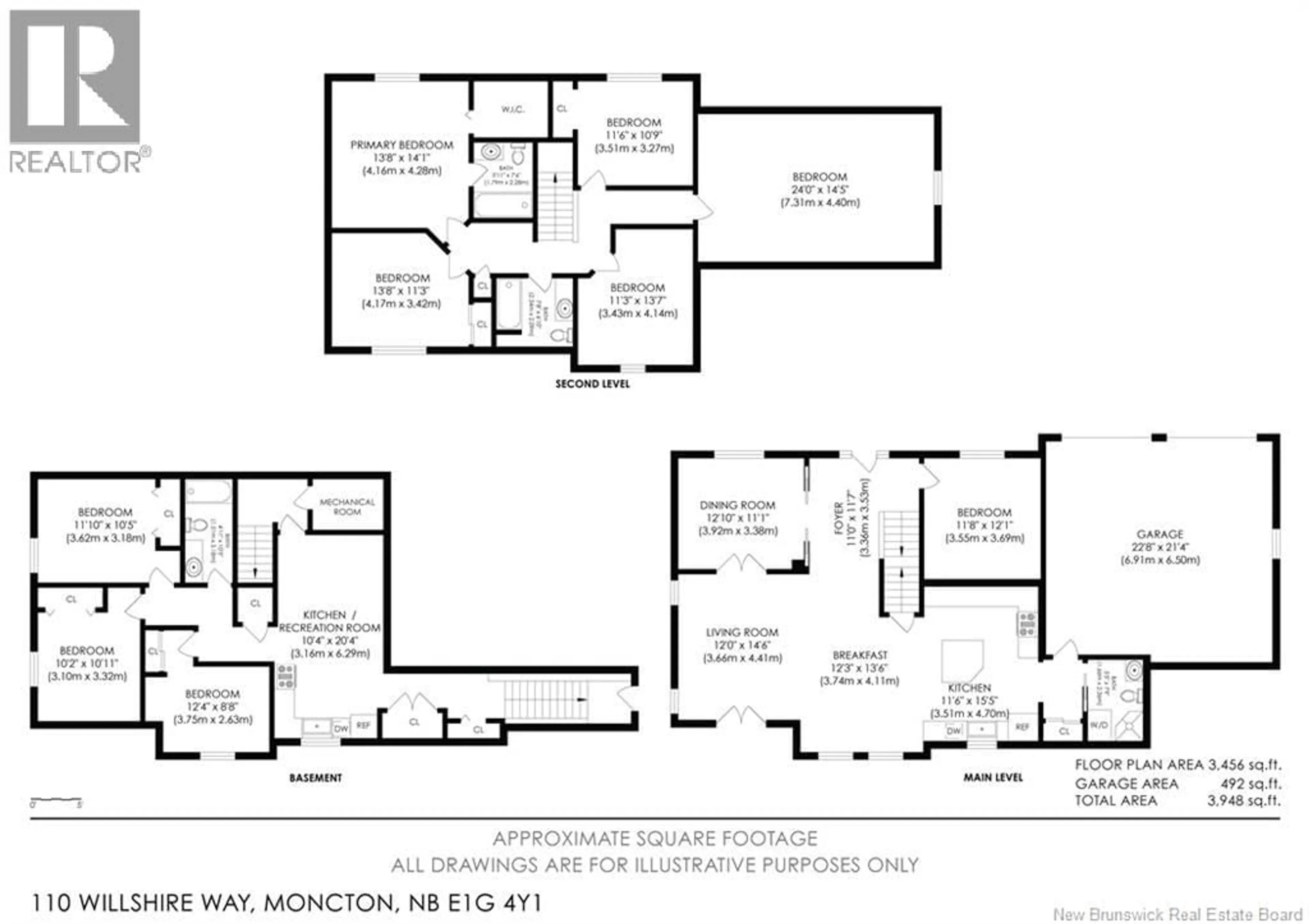 Floor plan for 110 WILLSHIRE WAY, Moncton New Brunswick E1G4Y1