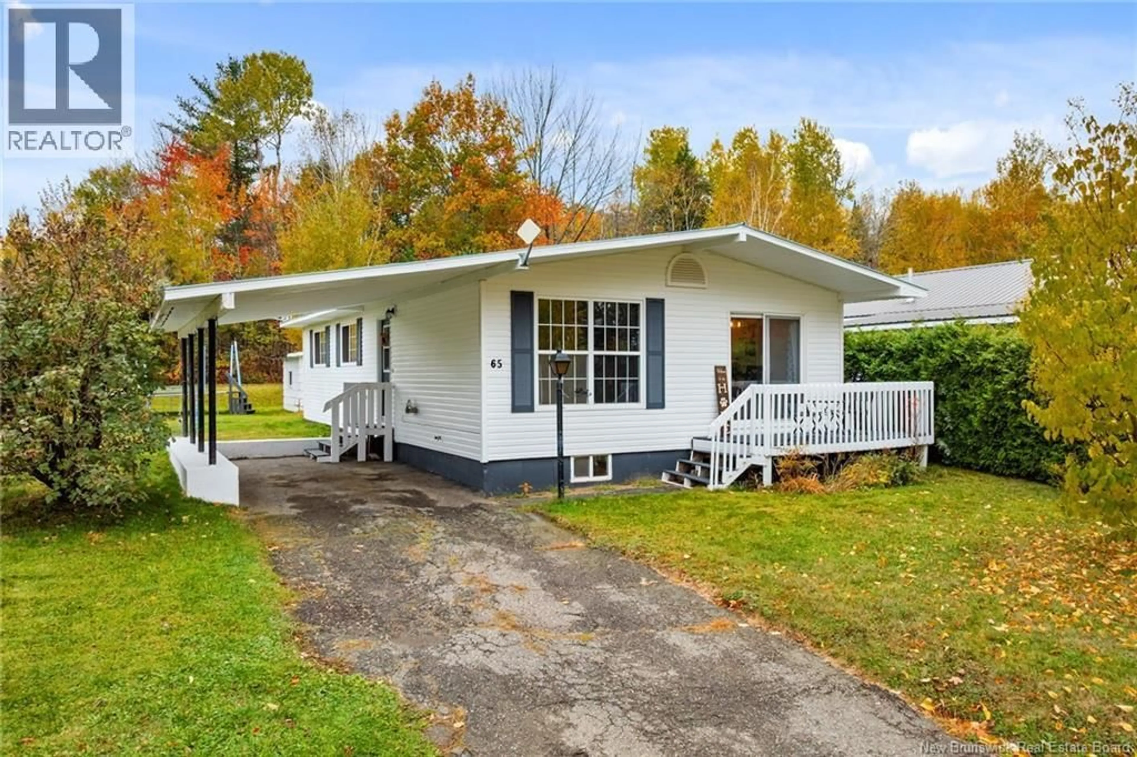 Home with vinyl exterior material, street for 65 MCNAIR DRIVE, Nackawic New Brunswick E6G1A4