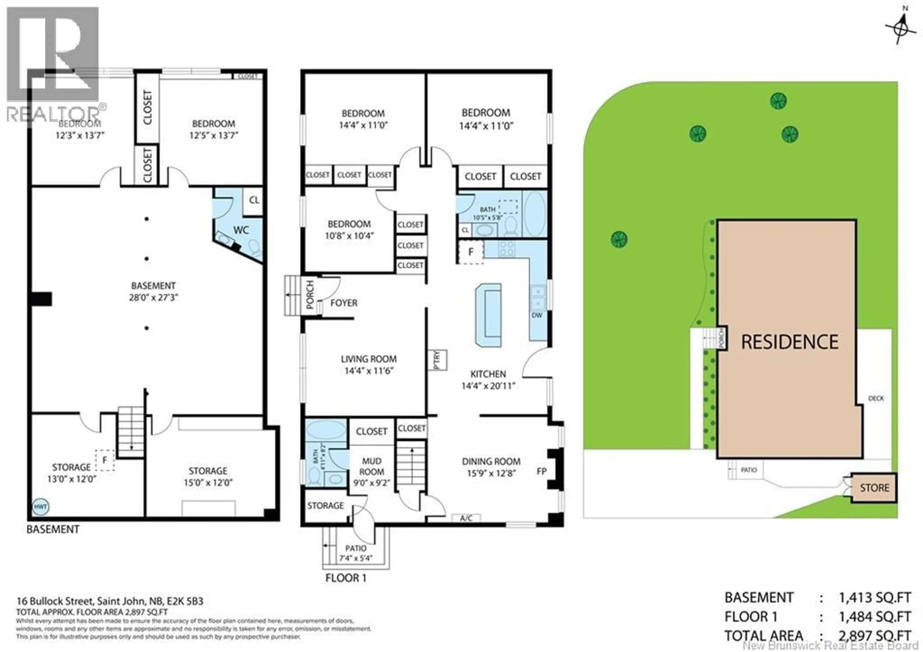 Floor plan for 16 BULLOCK STREET, Saint John New Brunswick E2K5B3