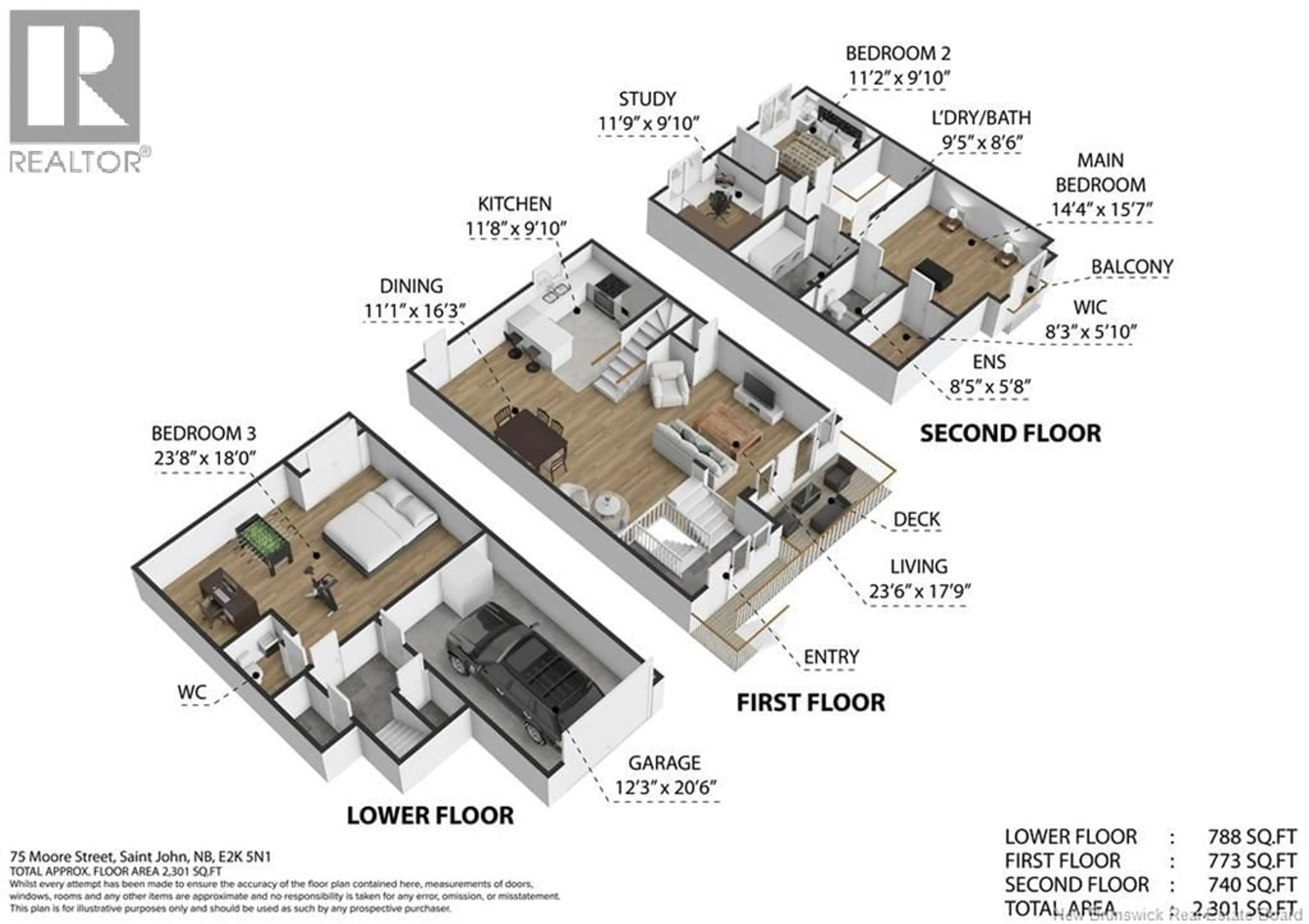 Floor plan for 75 MOORE STREET, Saint John New Brunswick E2K5N1