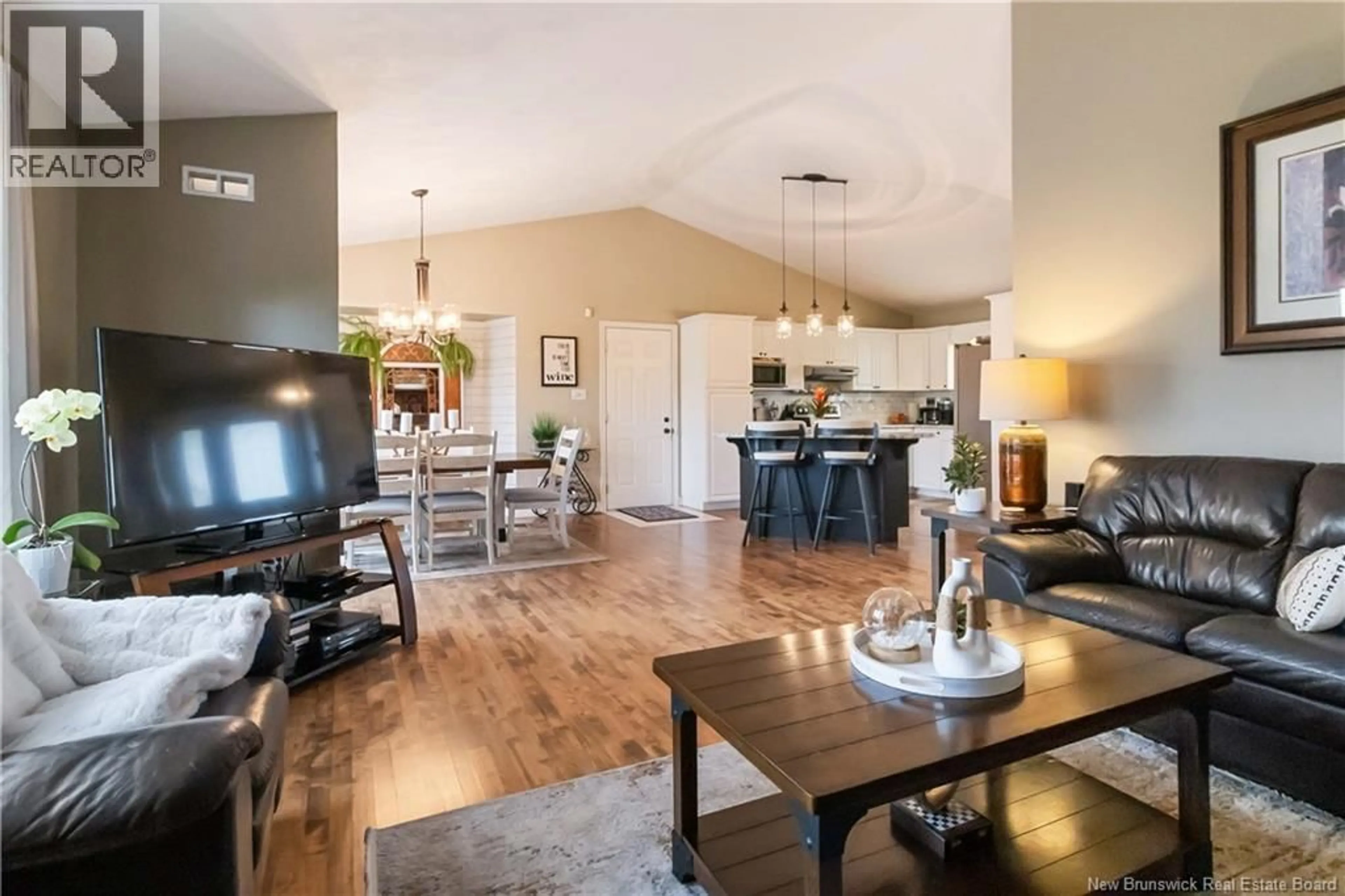 Open concept kitchen, wood/laminate floor for 1314 ELMWOOD DRIVE, Moncton New Brunswick E1H2H3