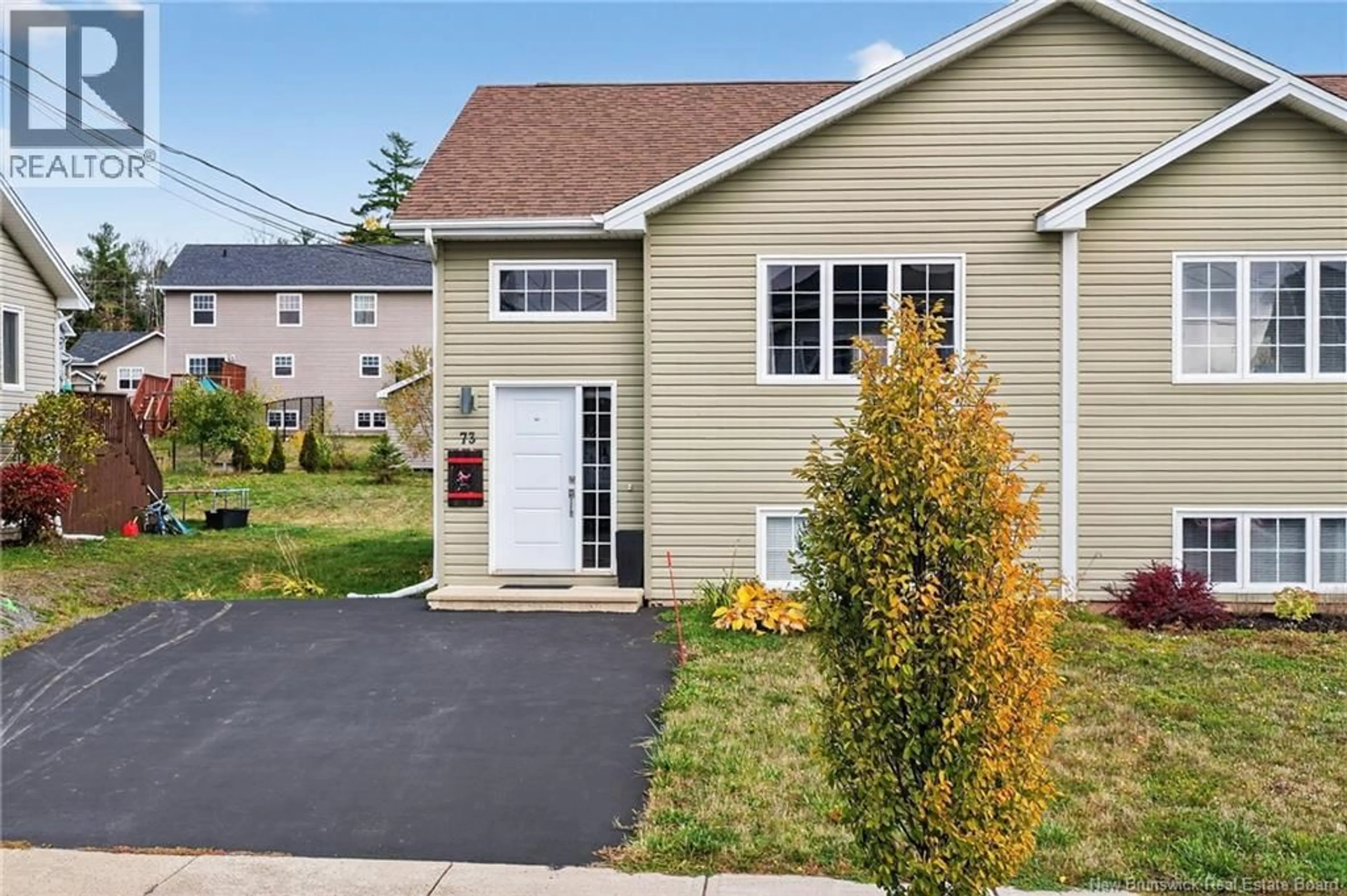 Home with vinyl exterior material, street for 73 EDINGTON STREET, Moncton New Brunswick E1E0G5