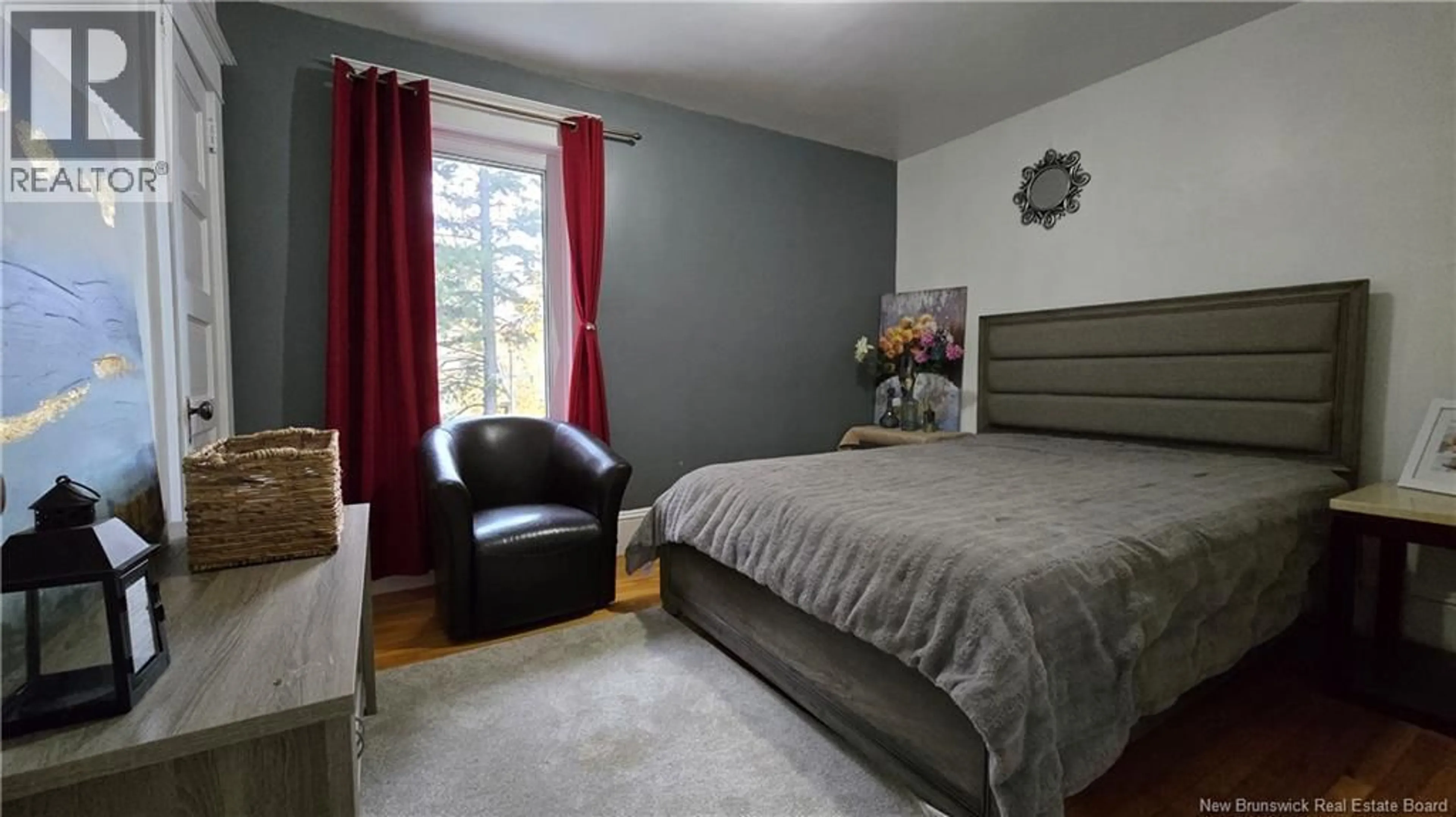 Bedroom with bed, wood/laminate floor for 13 GEORGE STREET, Campbellton New Brunswick E3N2Z6