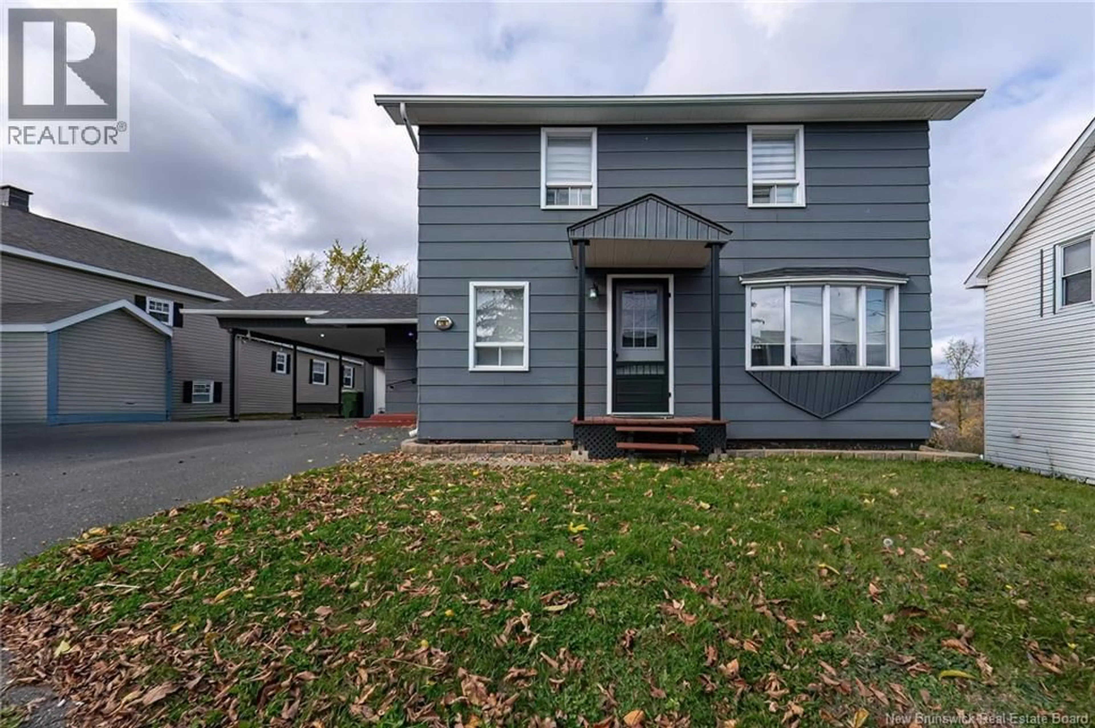 Home with vinyl exterior material, street for 136 FRONT STREET, Grand Falls New Brunswick E3Z2S6