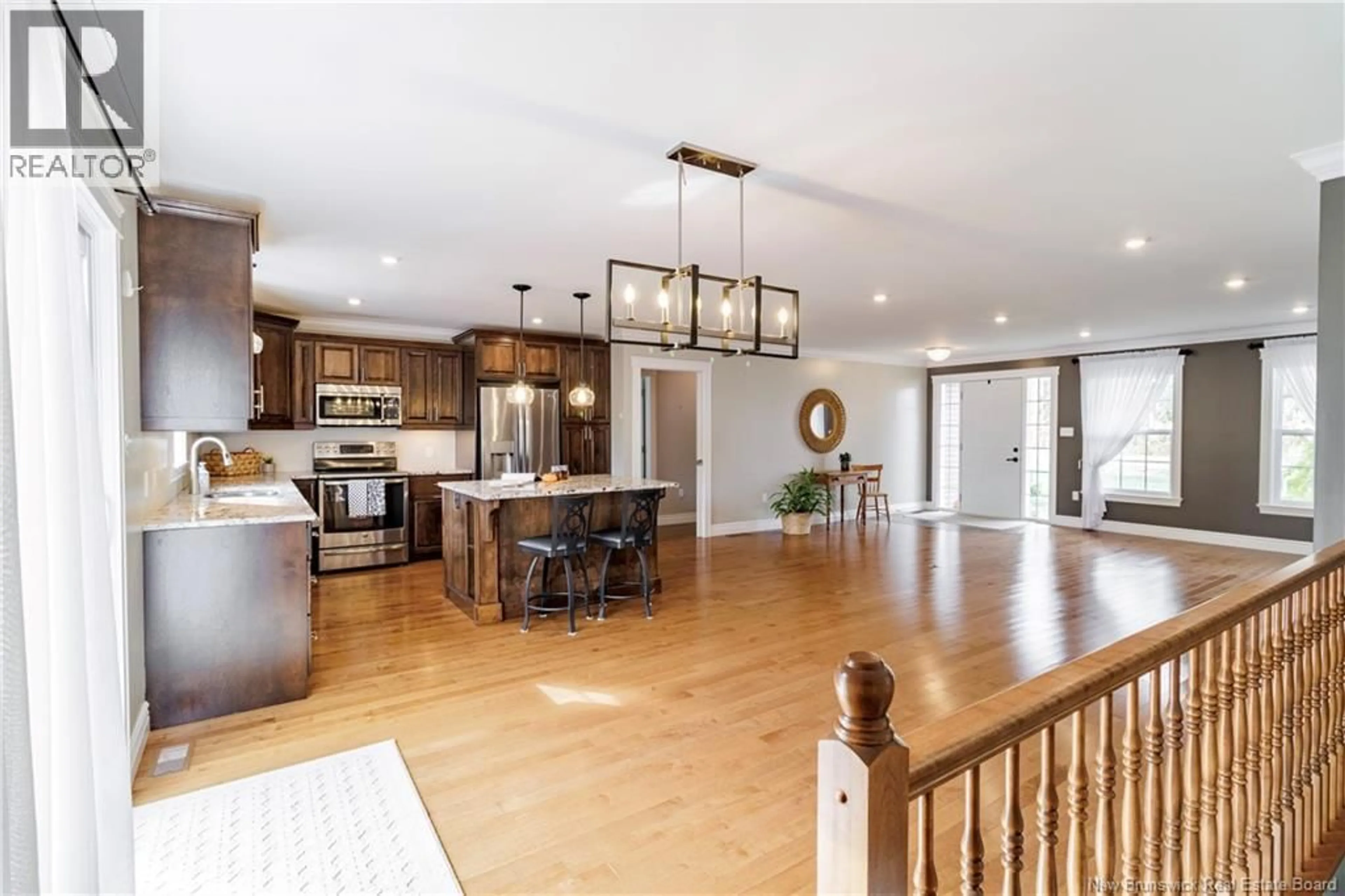Open concept kitchen, wood/laminate floor for 35 HANNAH CRESCENT, Killarney Road New Brunswick E3A0H4