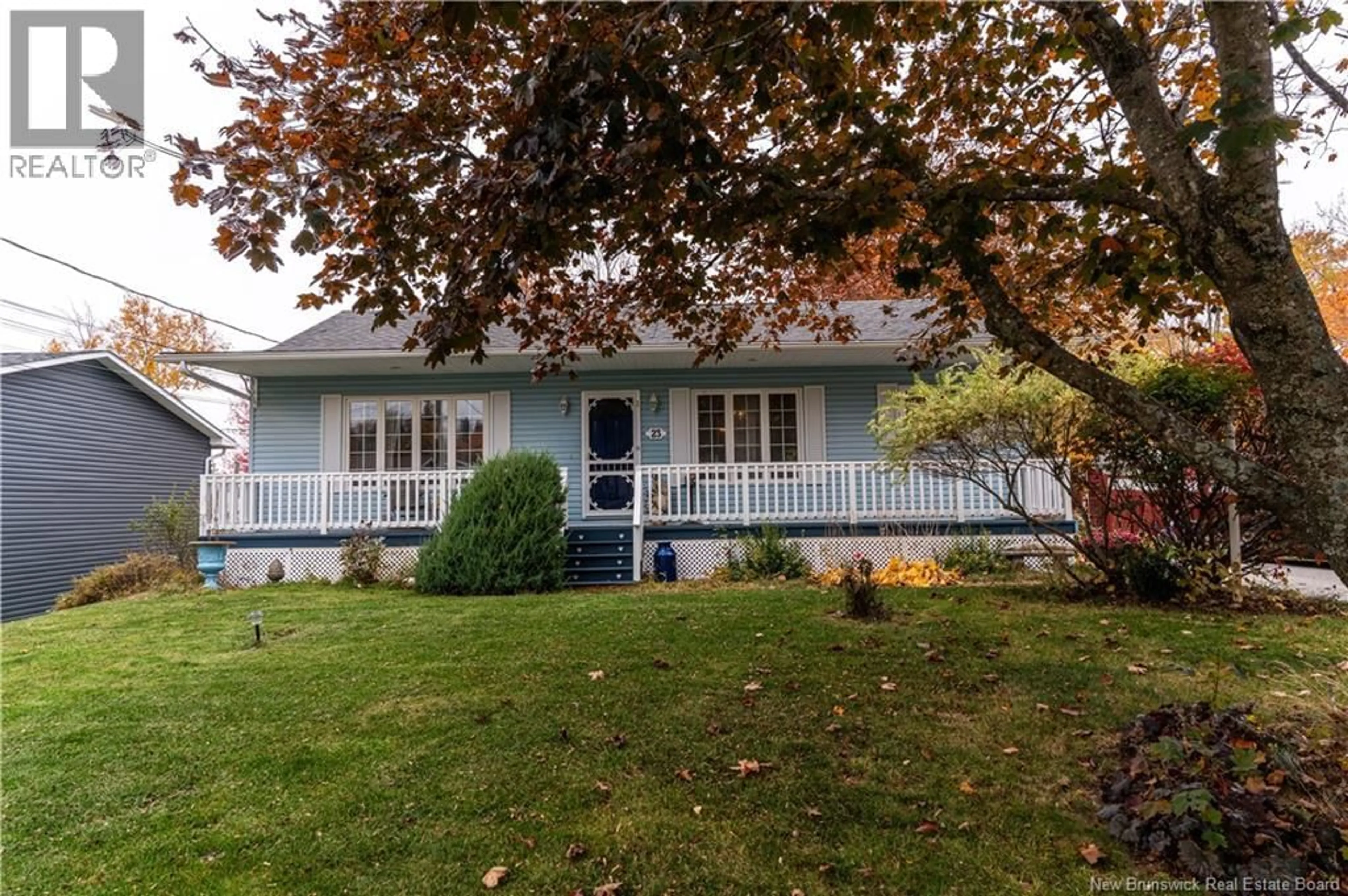 Home with vinyl exterior material, street for 23 ADAMS AVENUE, Miramichi New Brunswick E1V3Y6