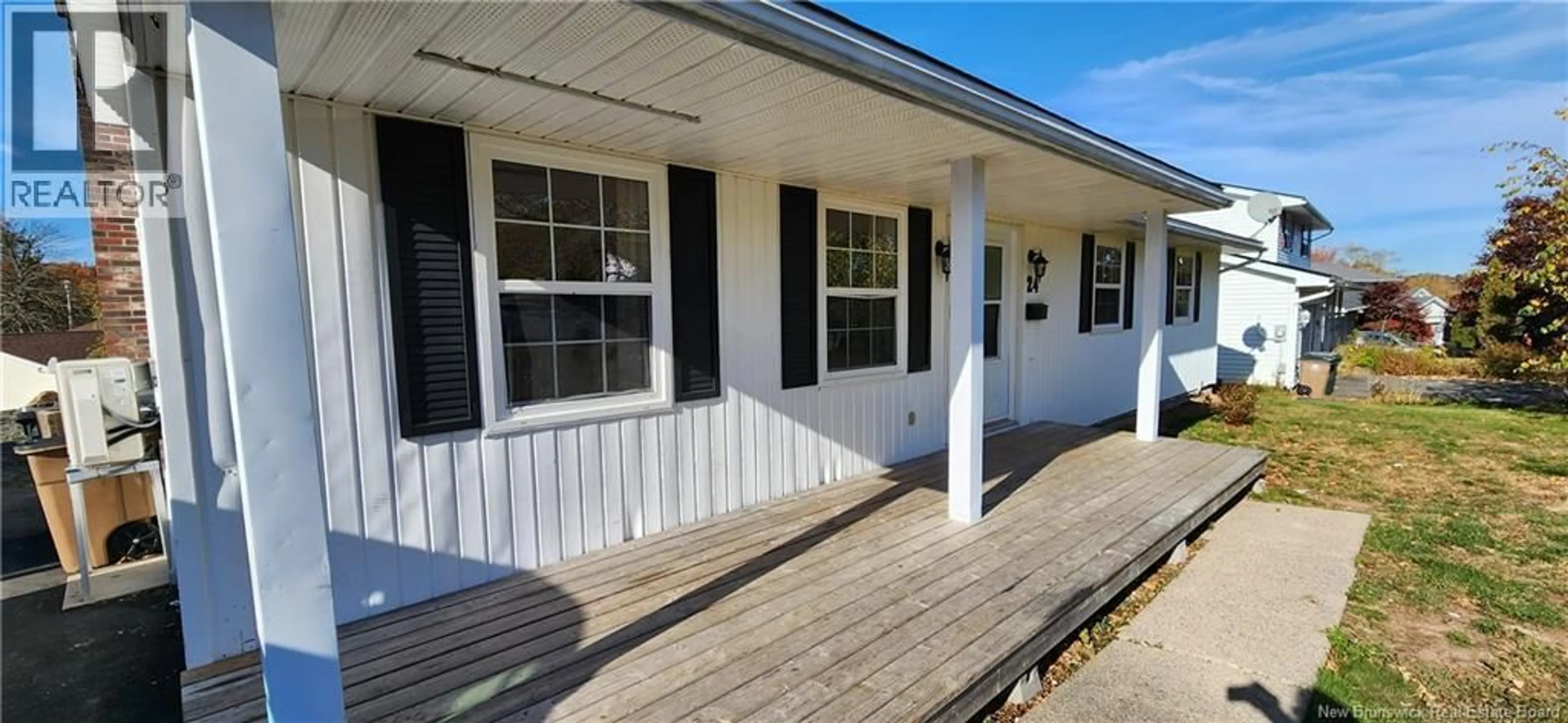 Home with vinyl exterior material, street for 24 SANDALWOOD CRESCENT, Saint John New Brunswick E2M5L3