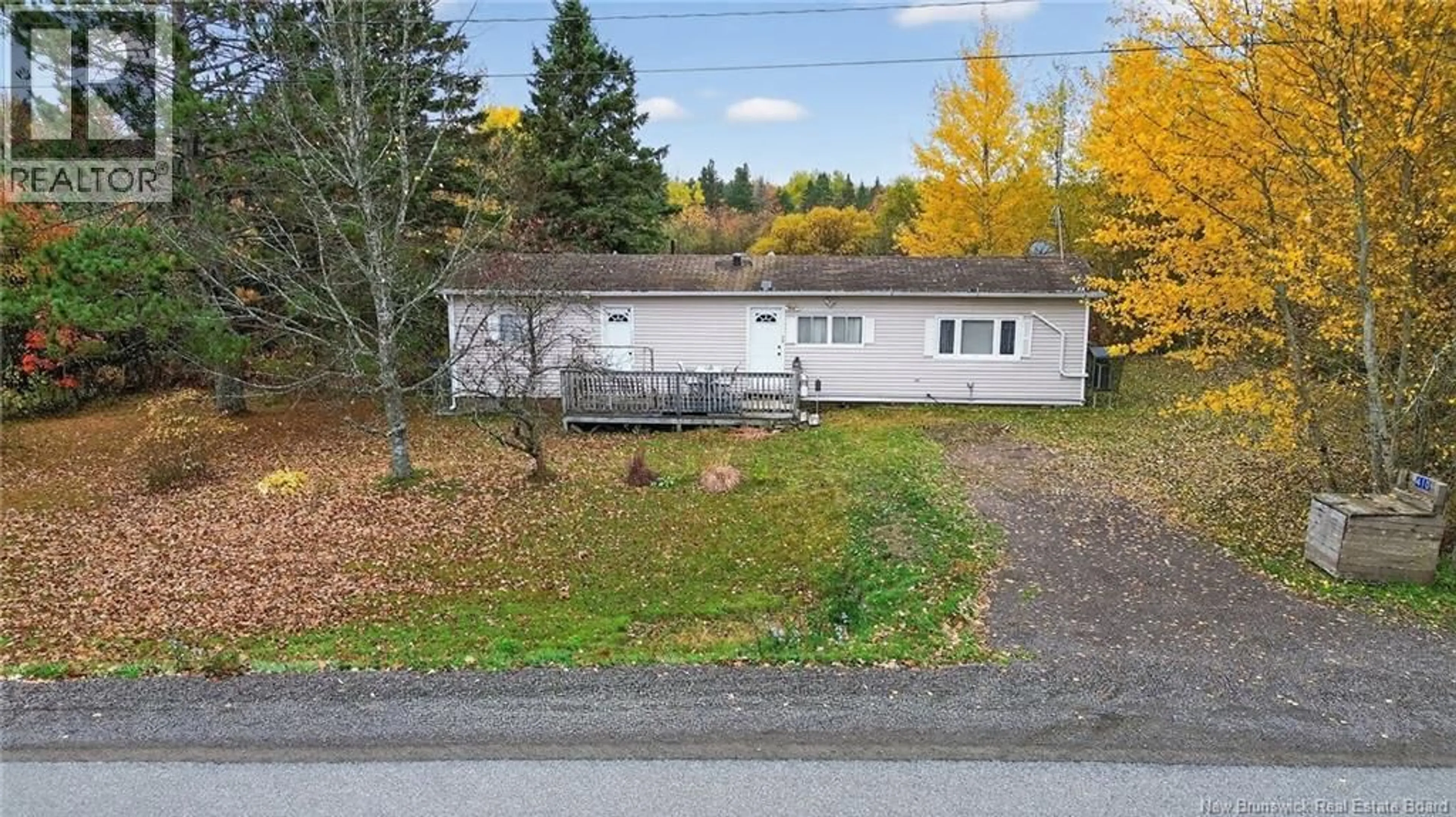 A pic from outside/outdoor area/front of a property/back of a property/a pic from drone, street for 410 SCOTT ROAD, River Glade New Brunswick E4Z3P9