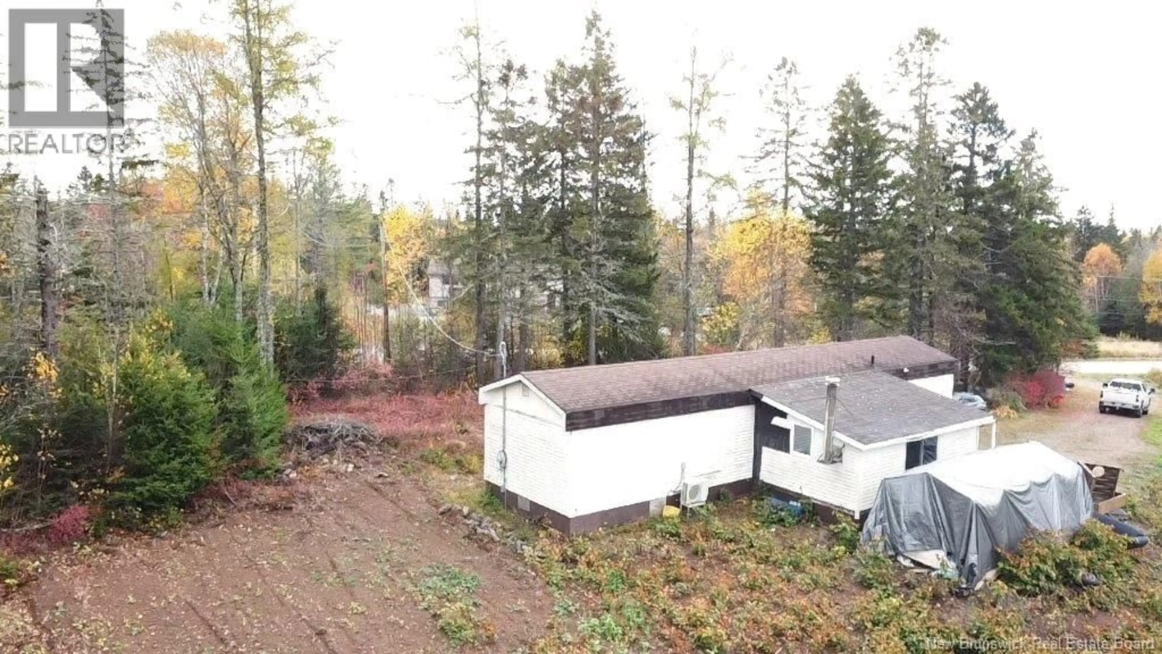 A pic from outside/outdoor area/front of a property/back of a property/a pic from drone, forest/trees view for 74 PIPERTOWN ROAD, Summerville New Brunswick E5S1E5